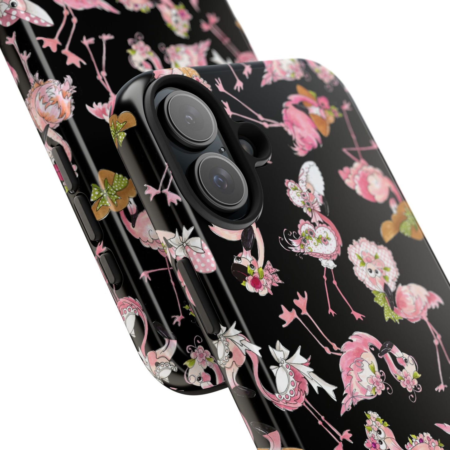 Tossed Flams Black Phone Case