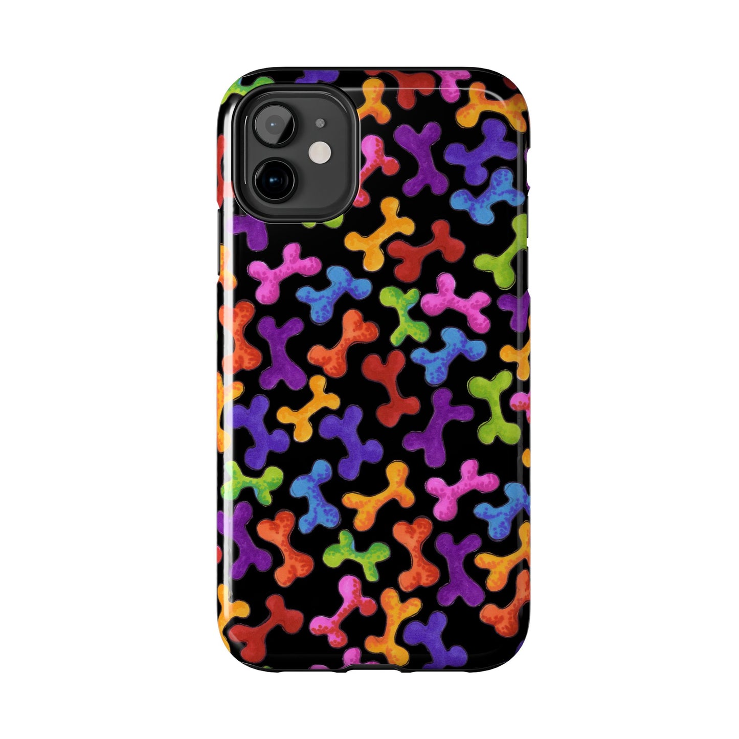 Fancy Bones Black / Multi Phone Case