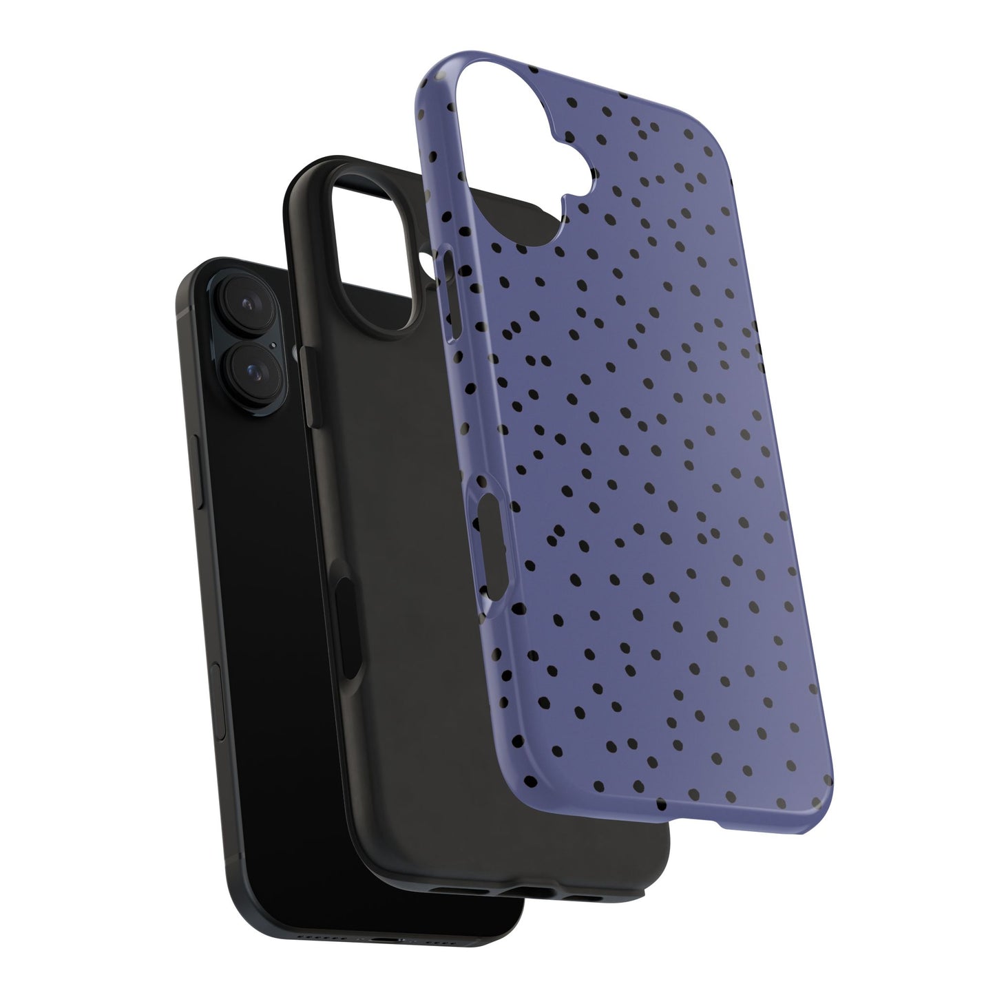 Dinky Dots Blue / Black Phone Case