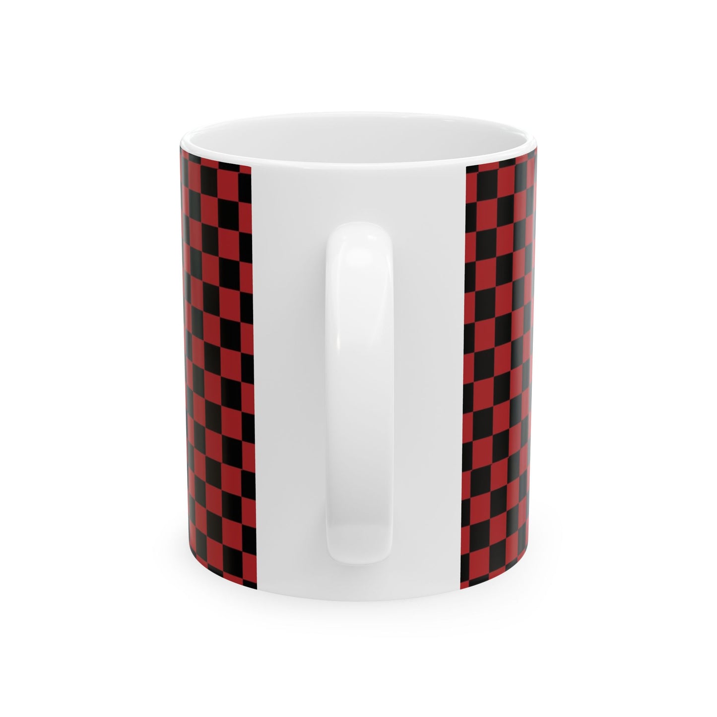 Checkerboard Red / Black Cup