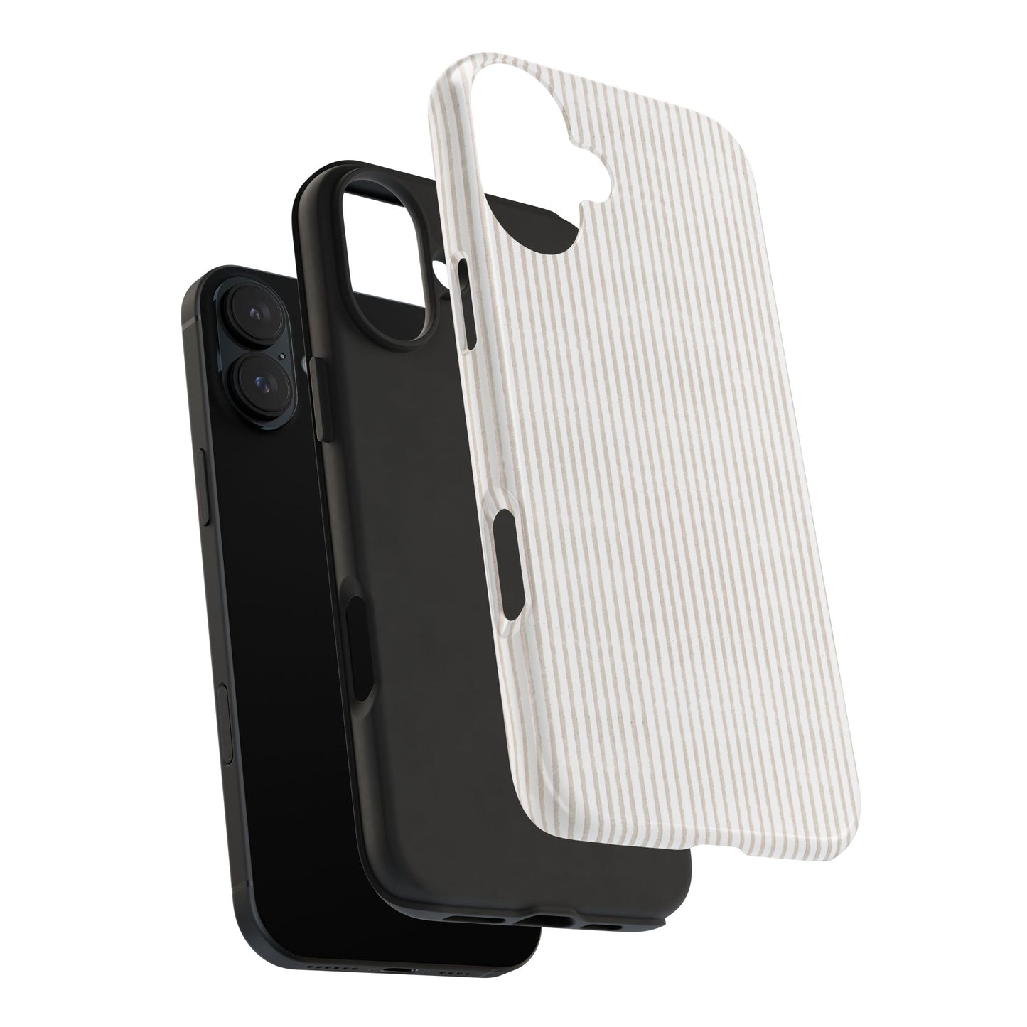 Stripe White / Gray Phone Case