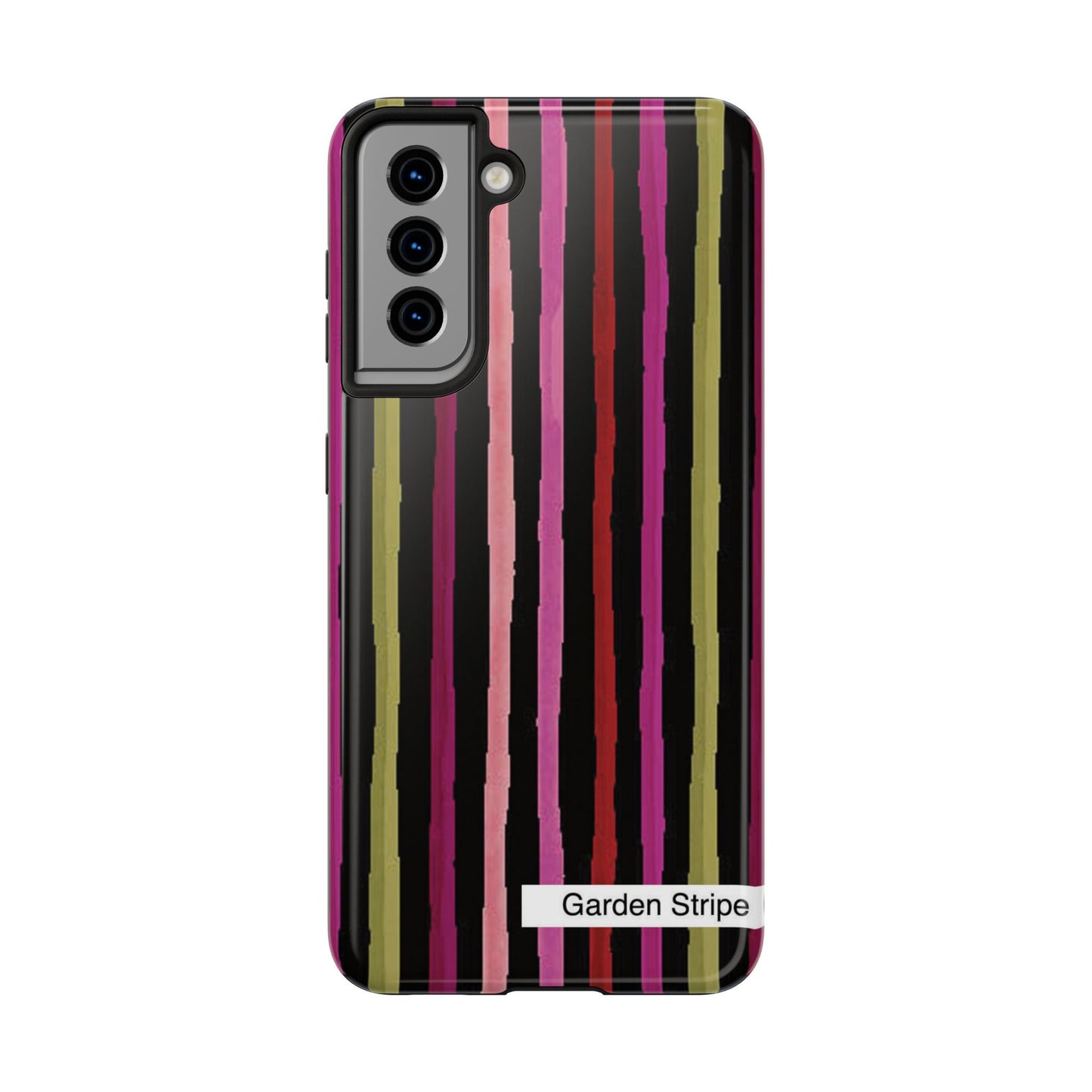 Garden Stripe Black Phone Case