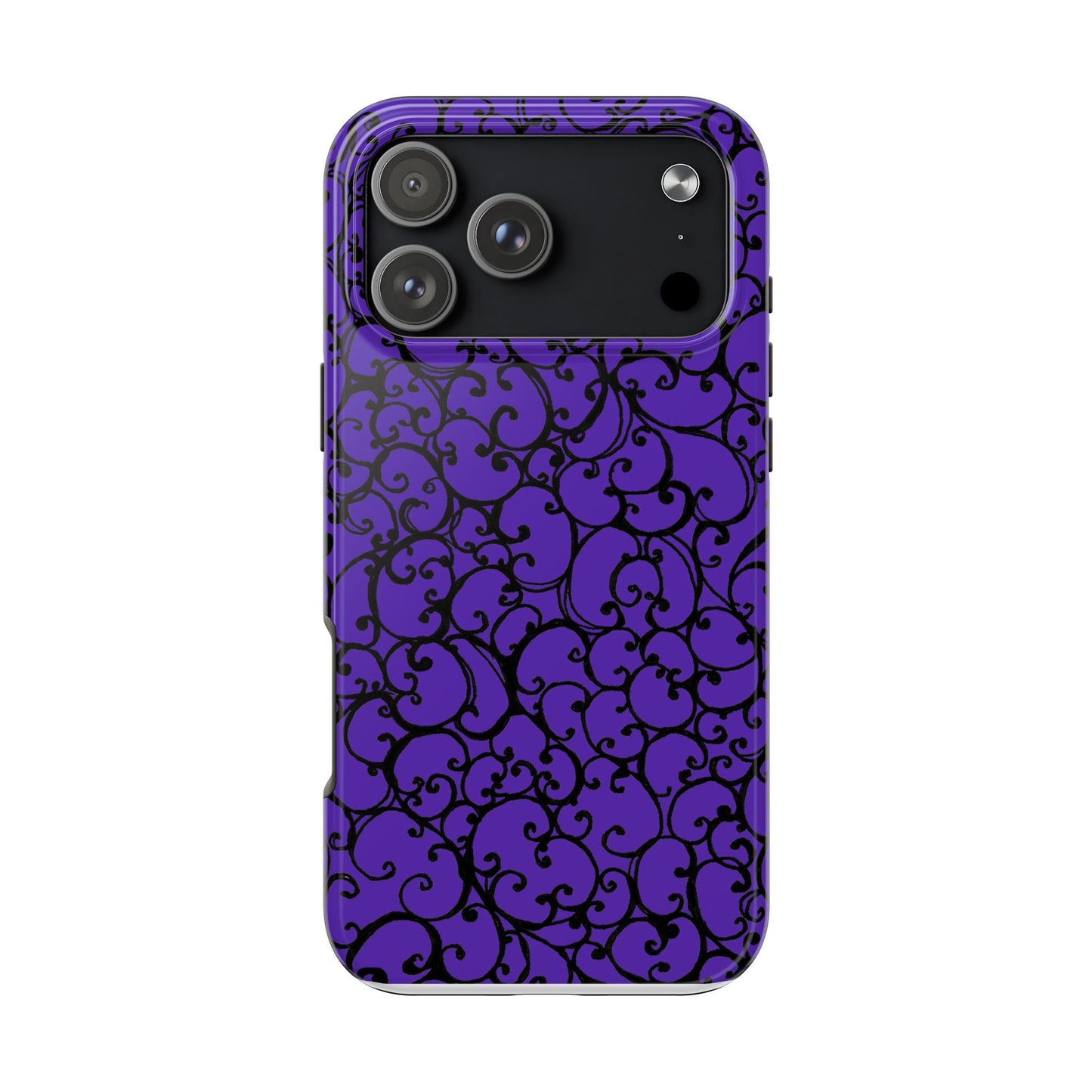 Scrollie Blue / Black Phone Case