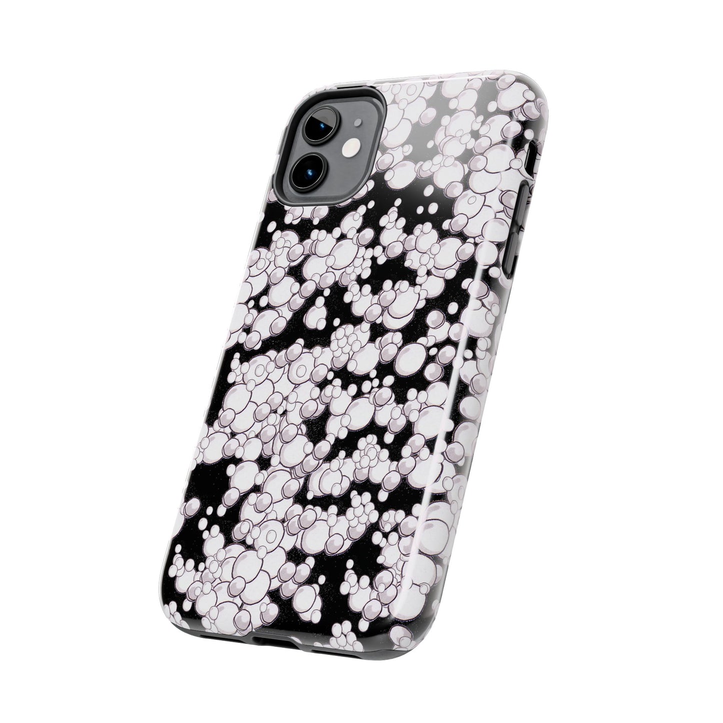 Bubble Dots Black Phone Case