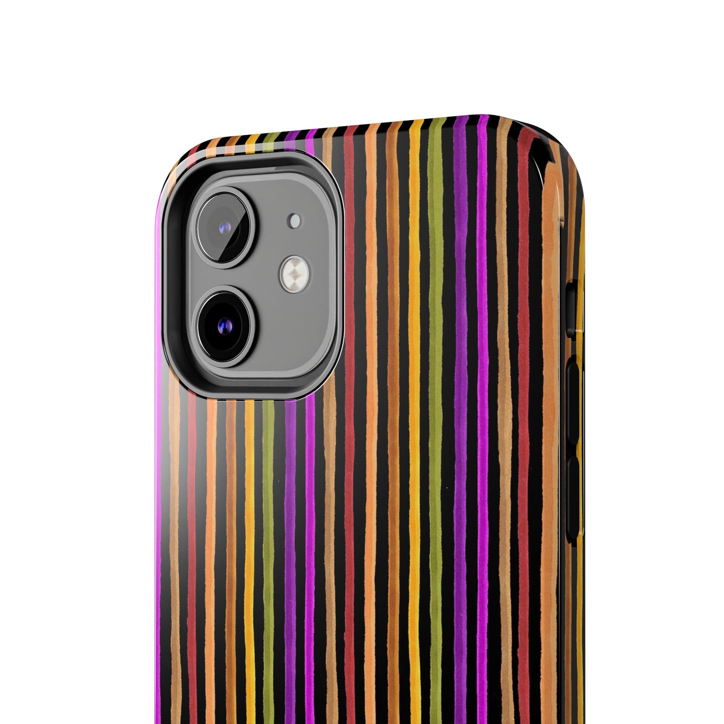 Spice Stripe Black Phone Case