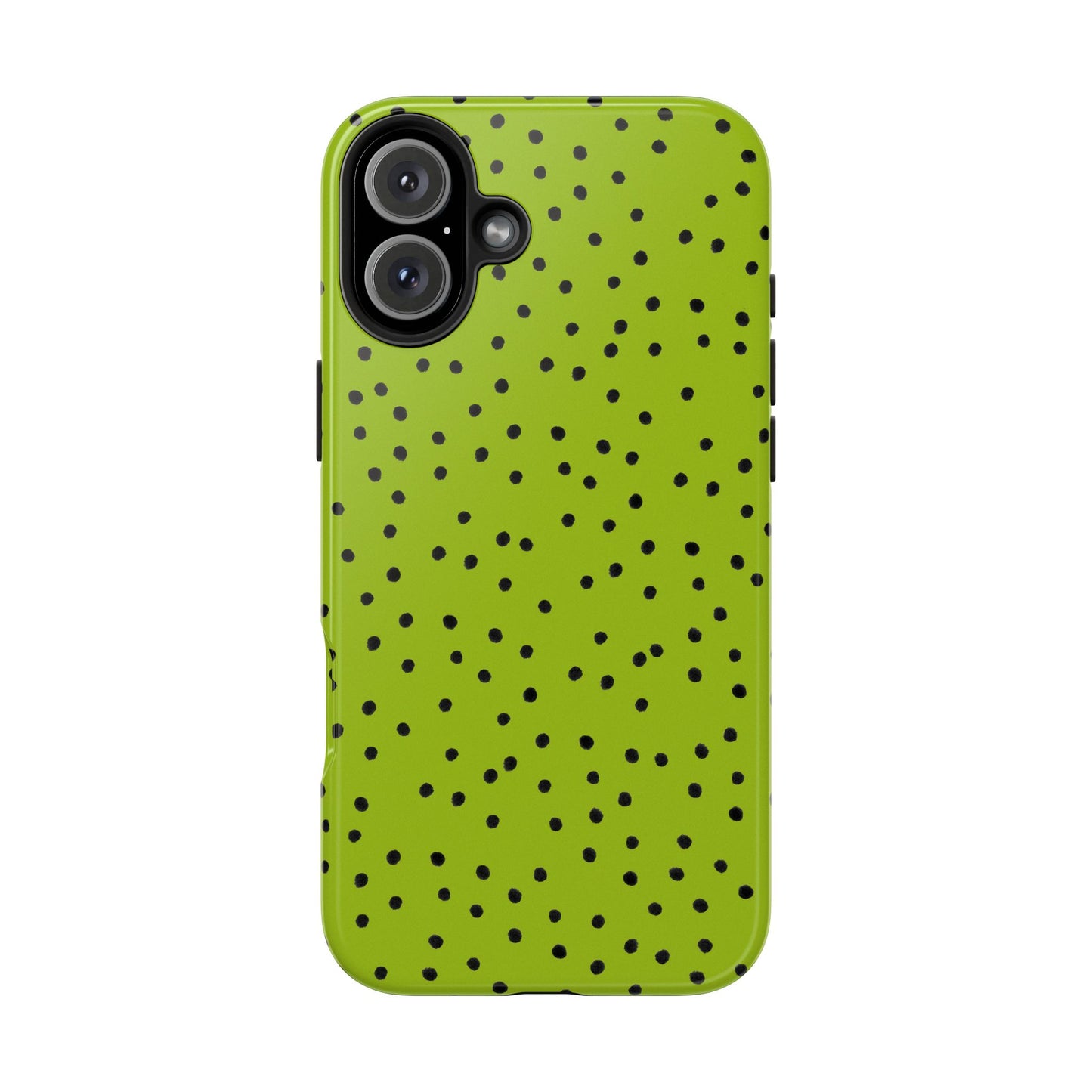 Dinky Dots Chartreuse / Black Phone Case