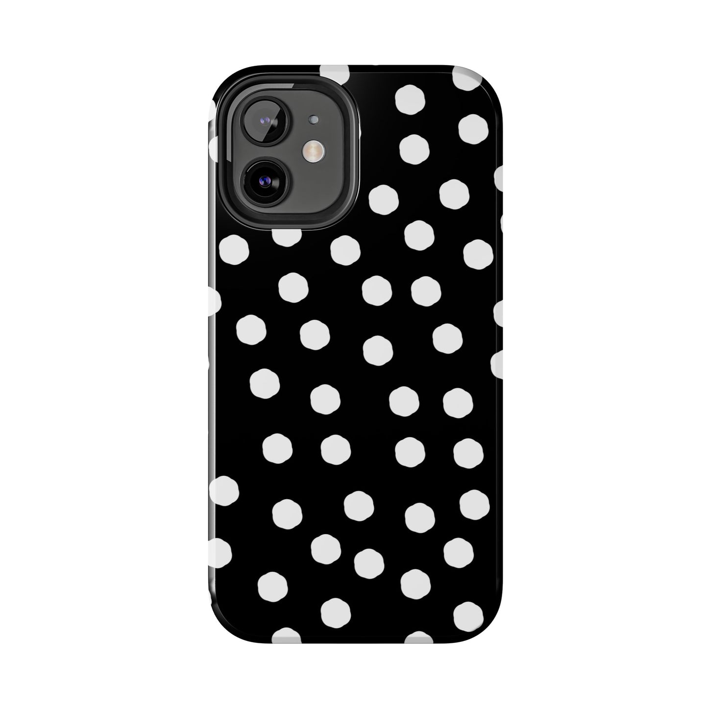 Jumbo Dots Black / White Phone Case