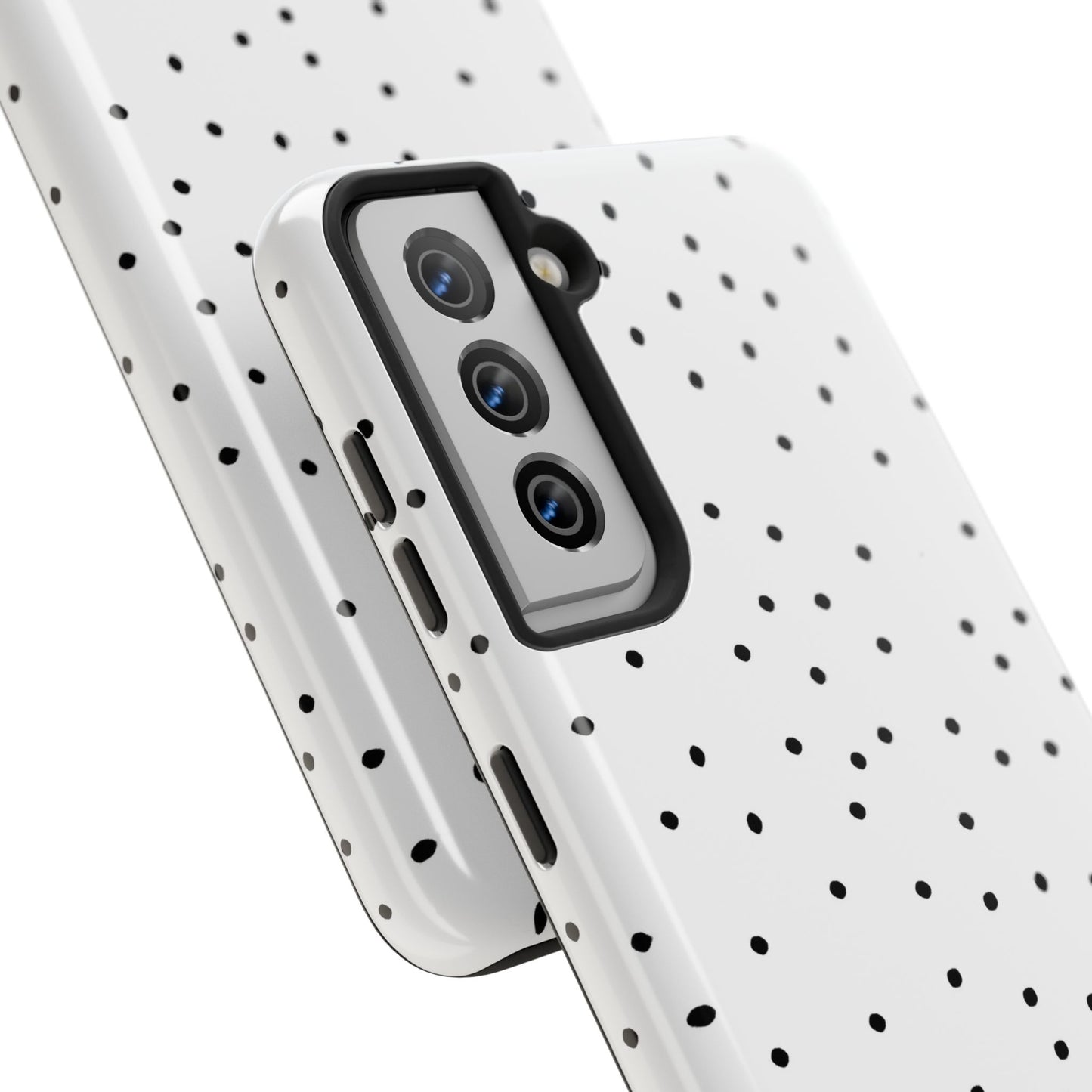 Space Dots White / Black Phone Case