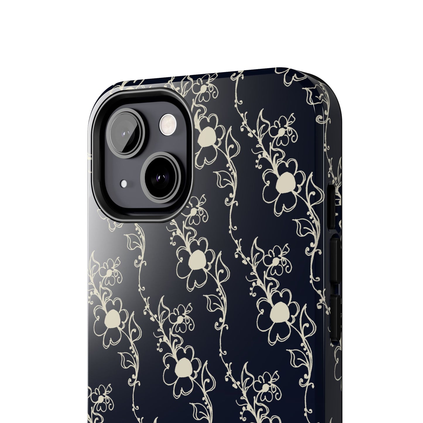 Diagonal Daisies Black / Ivory Phone Case