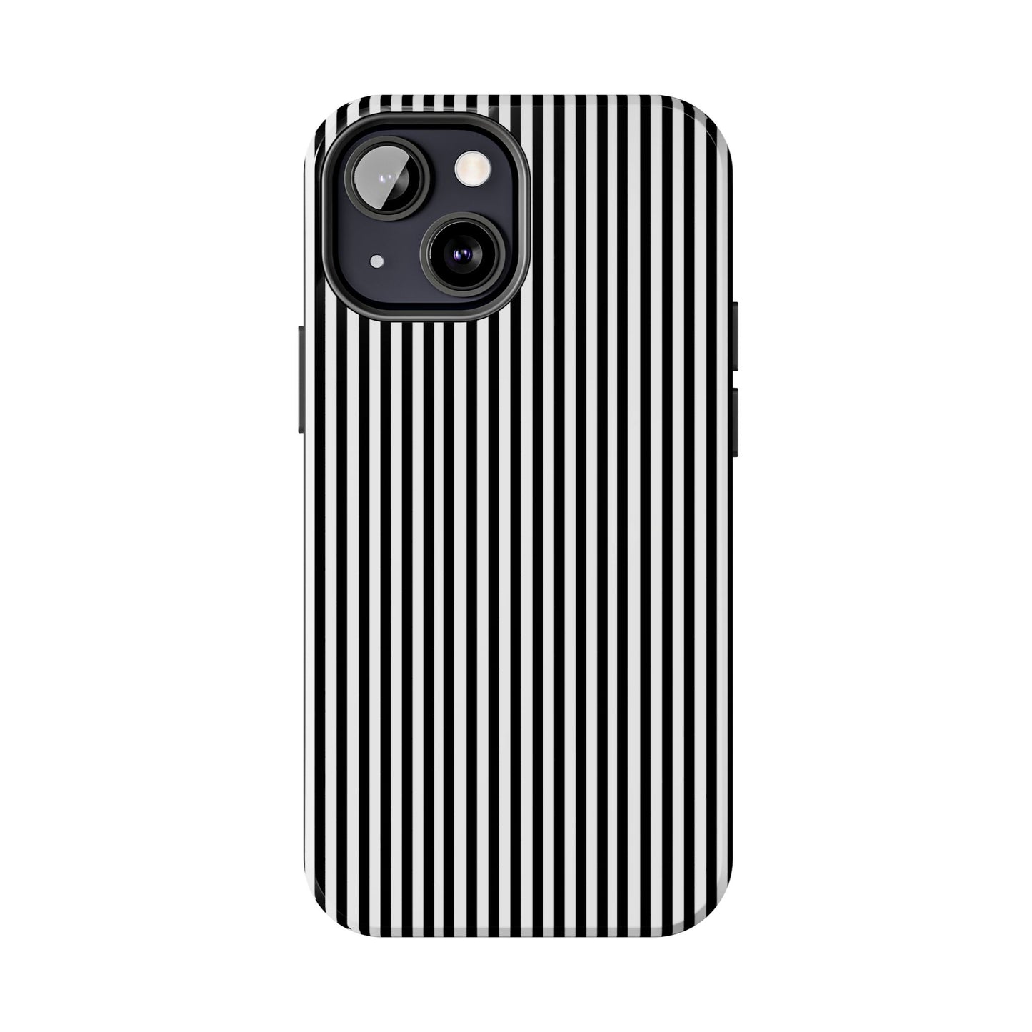 Stripe White / Black Phone Case