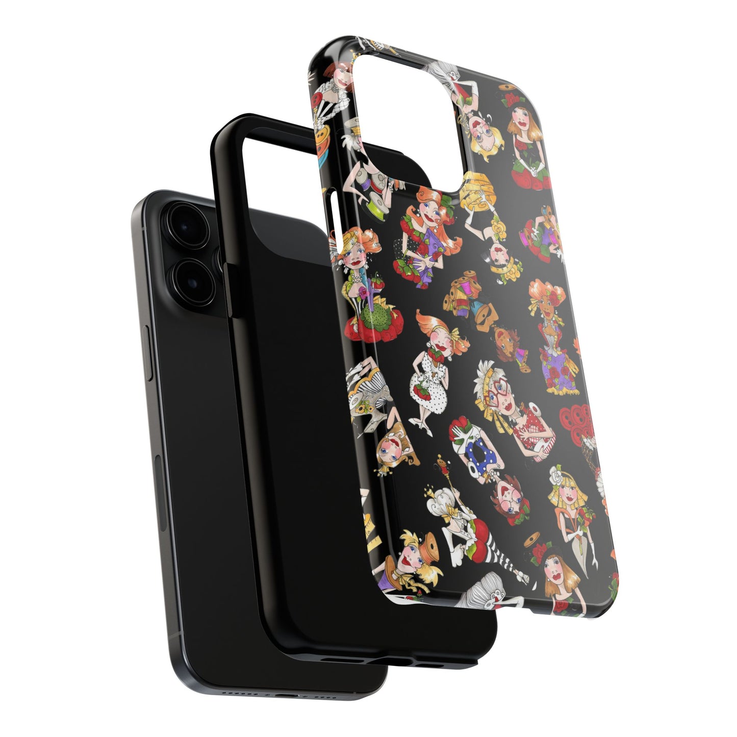 Curious Toss Black Phone Case