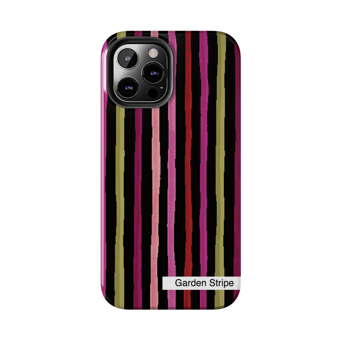 Garden Stripe Black Phone Case