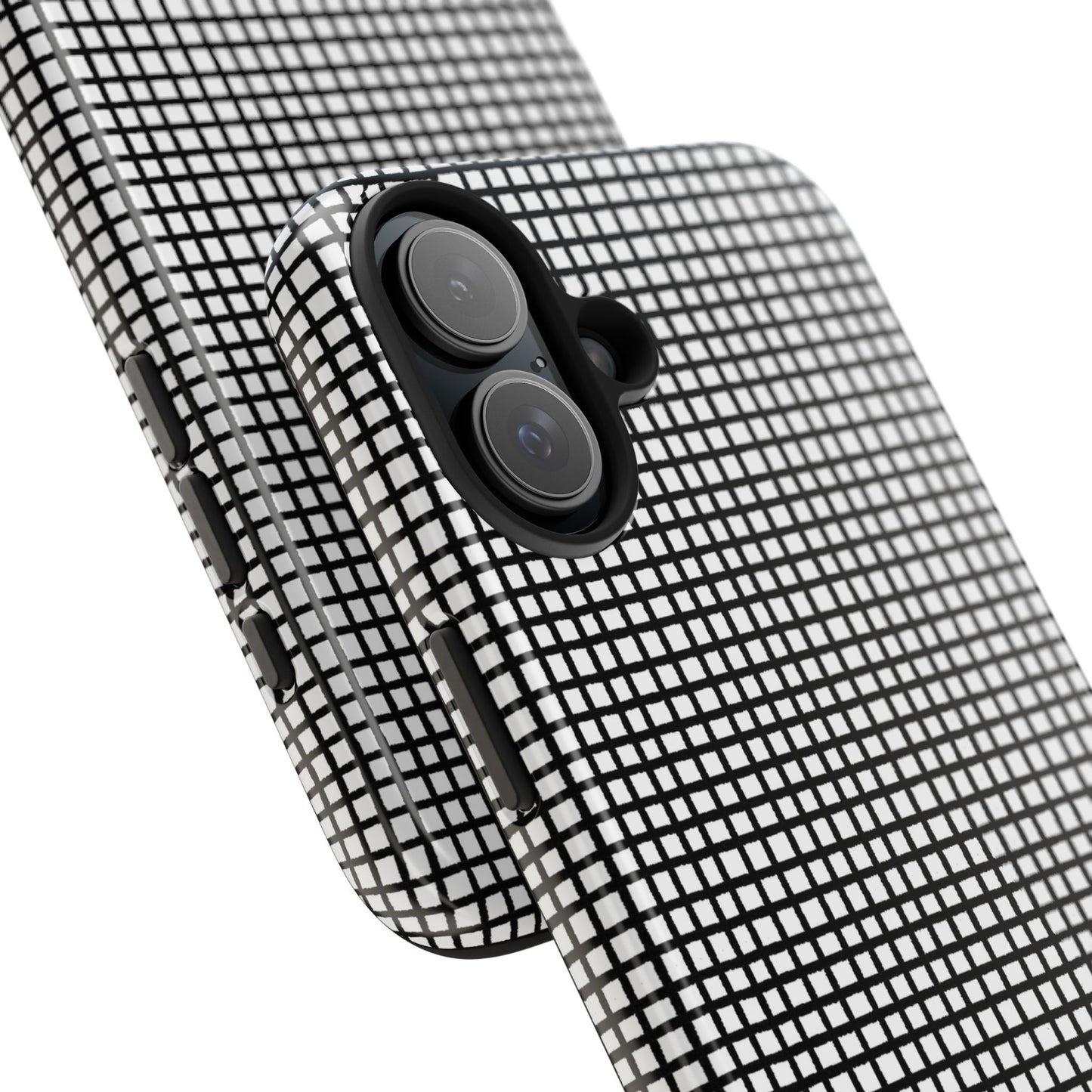 Gingham Black / White Phone Case