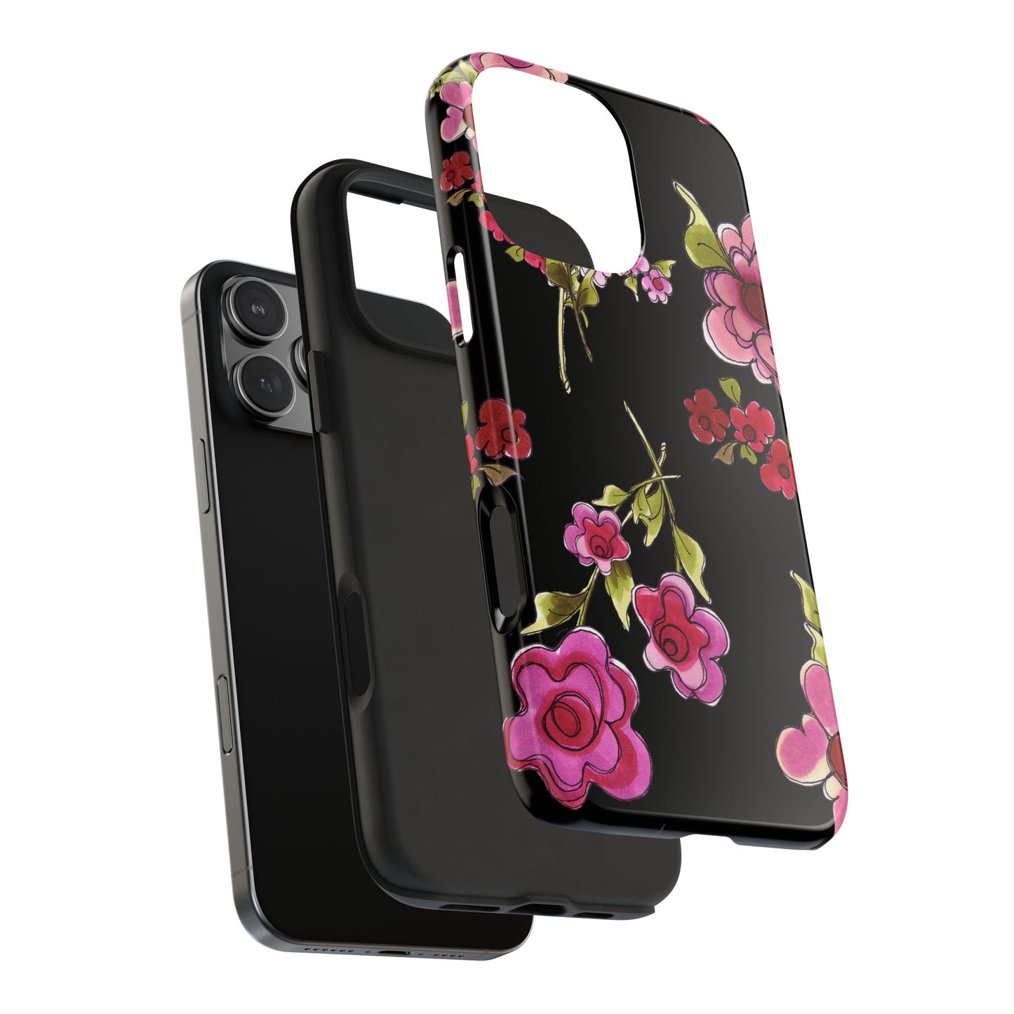 Jumbo Floral Black Phone Case