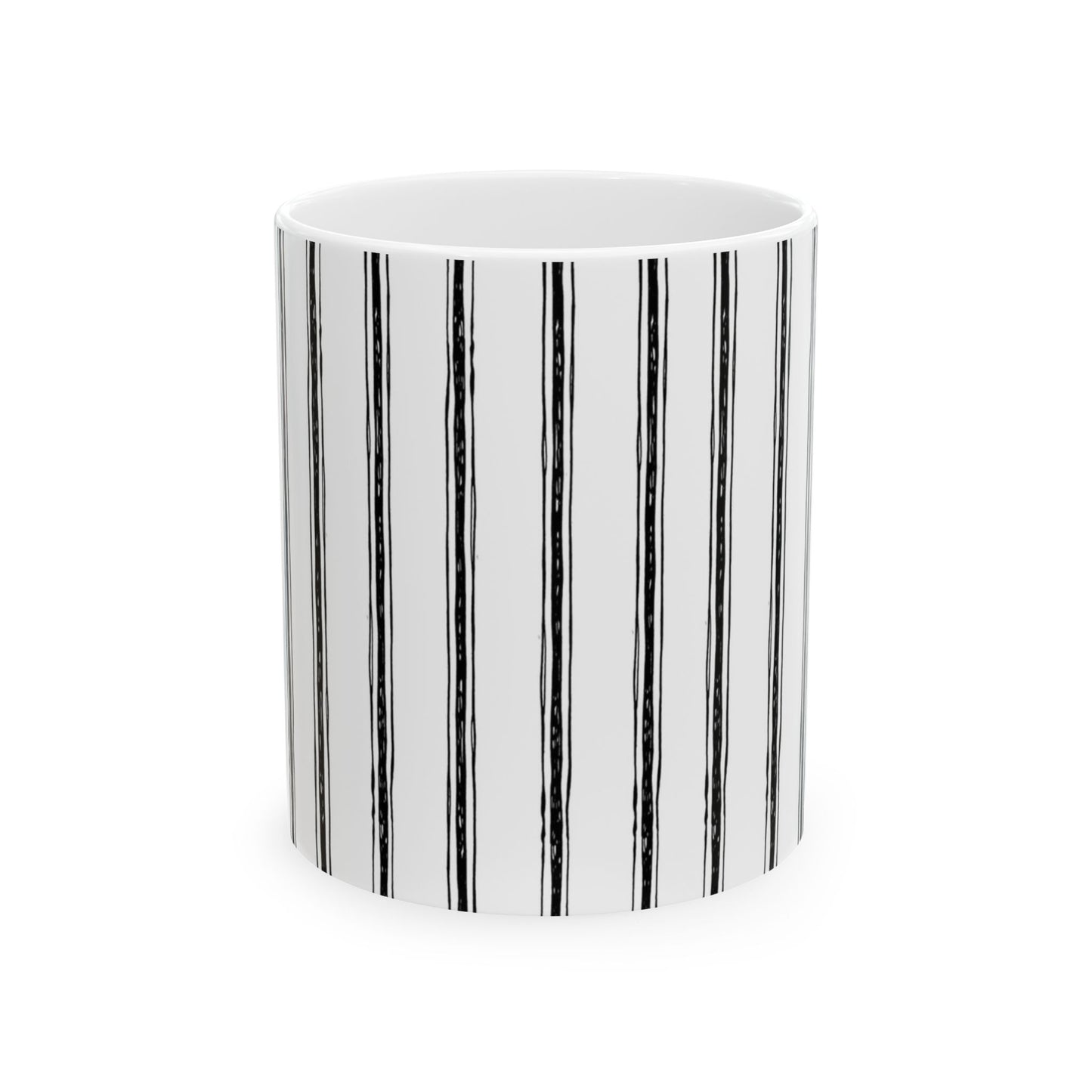 Napkin Stripe White / Black Cup
