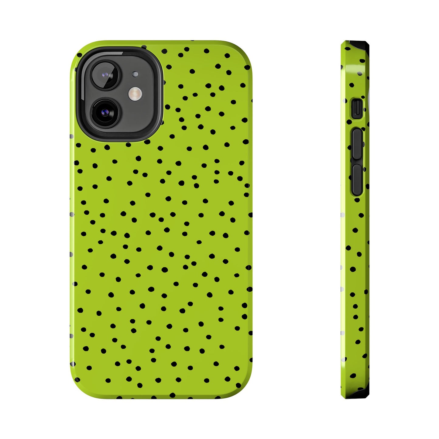 Dinky Dots Lime / Black Phone Case