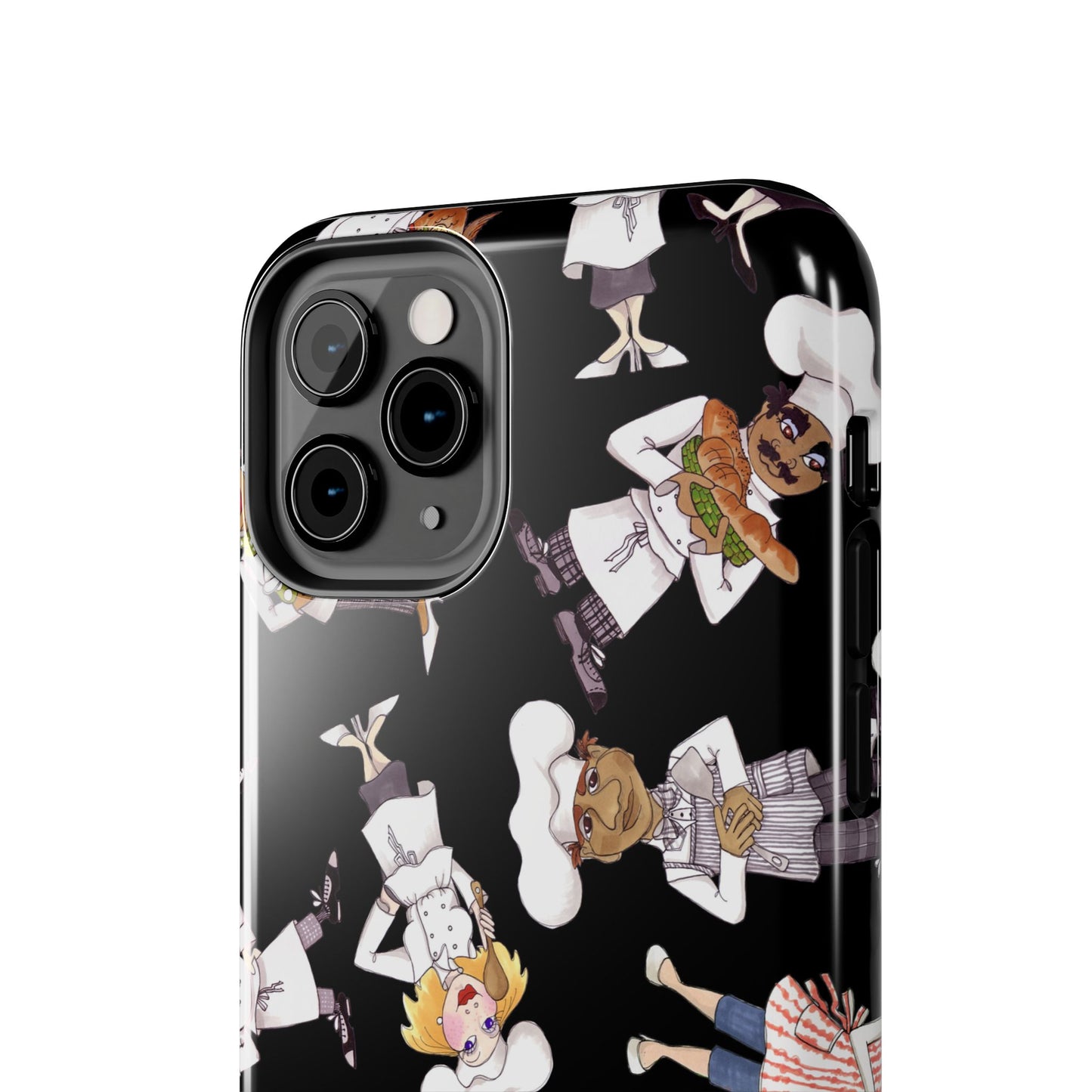 Tossed Chefs Black Phone Case
