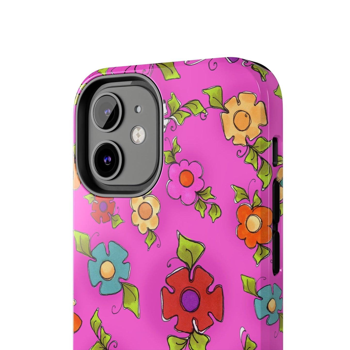 Happy Blooms Cerise Phone Case