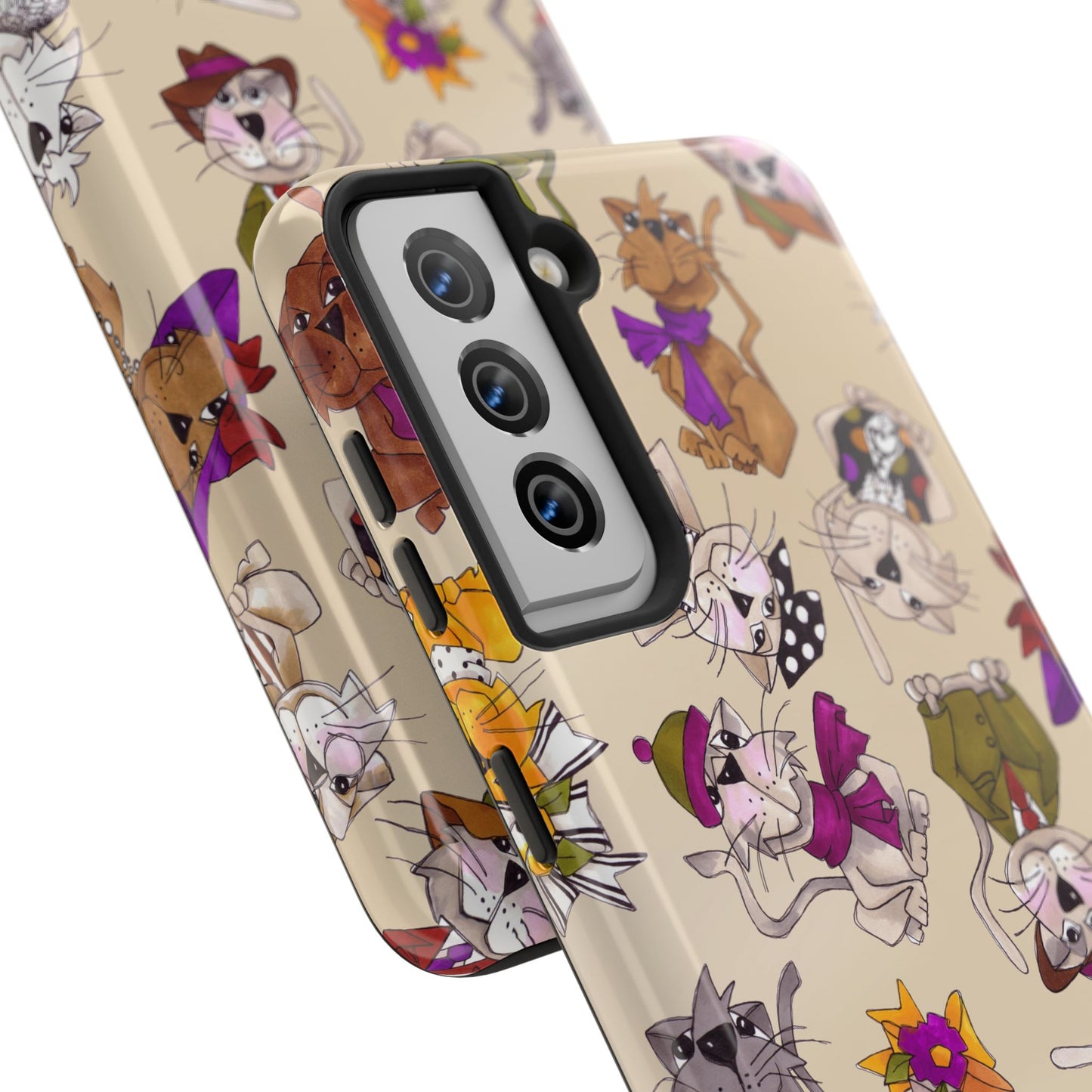 Spice Cats Tossed Muslin Phone Case