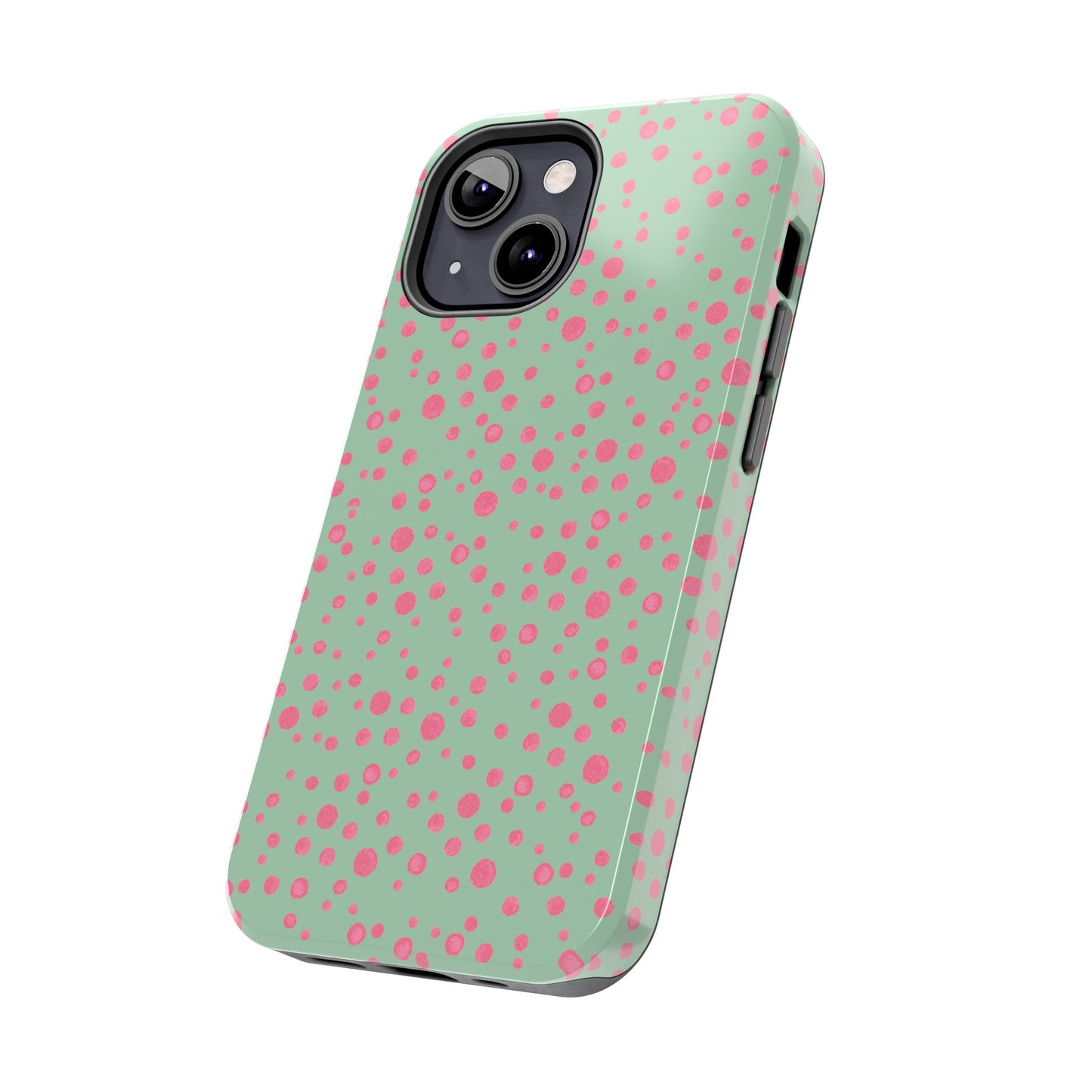 Balloon Dots Sage / Pink Phone Case