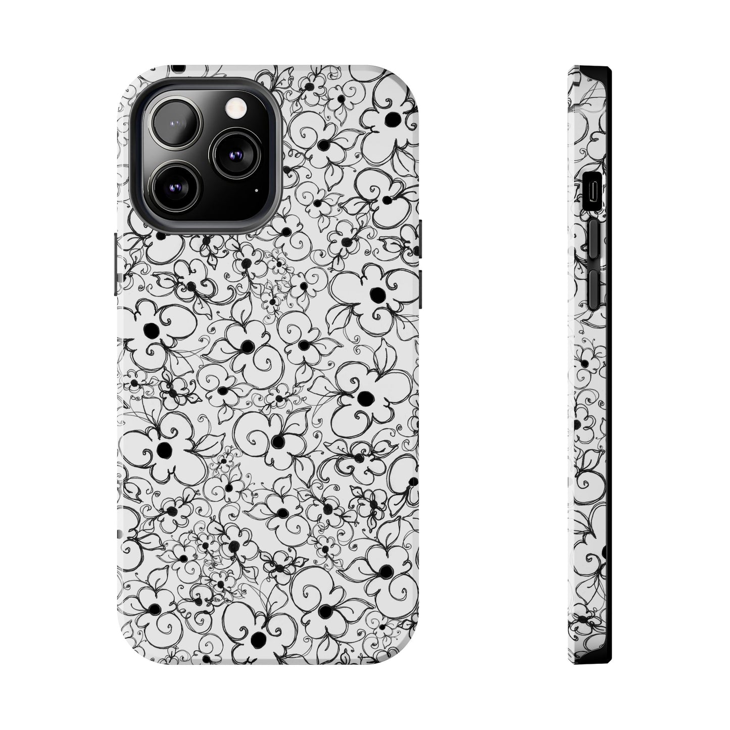 Dog Daisies White Phone Case