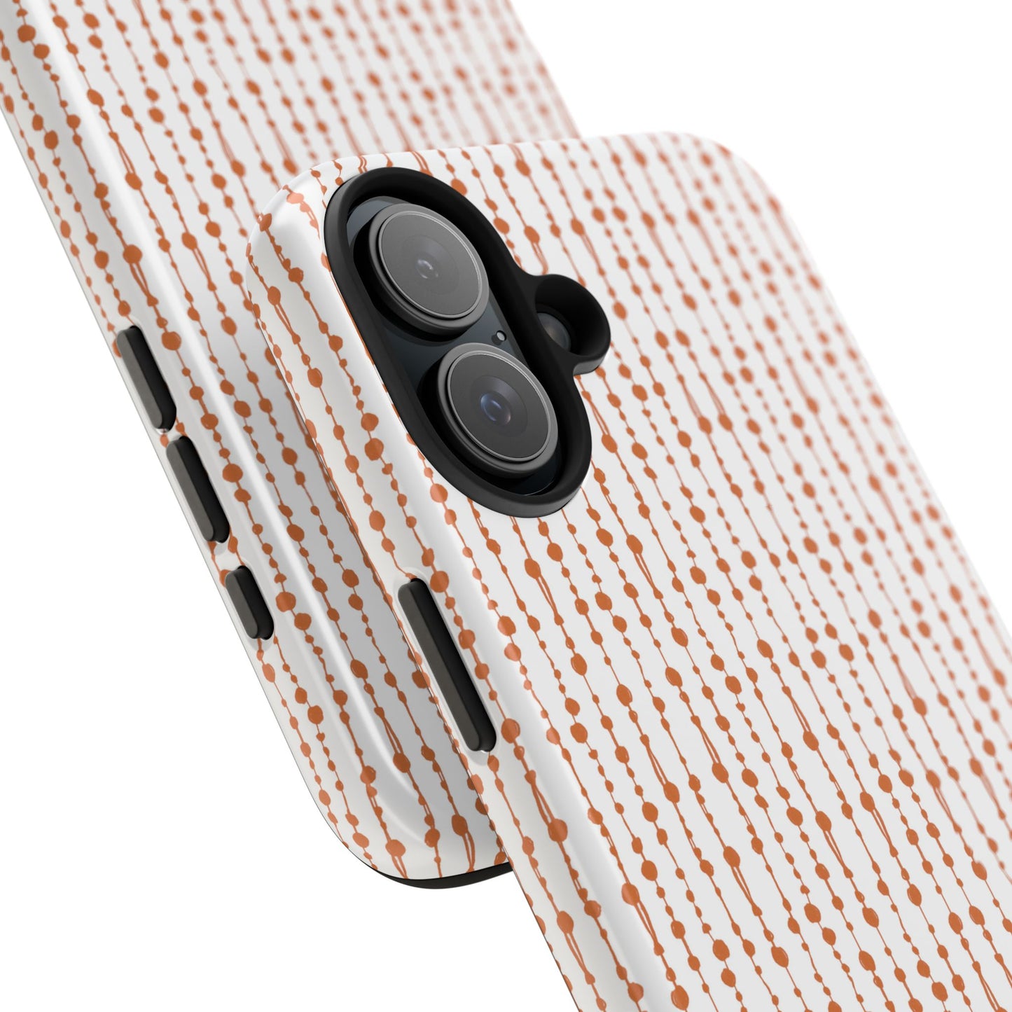 Beaded Curtain White / Bronze Phone Case