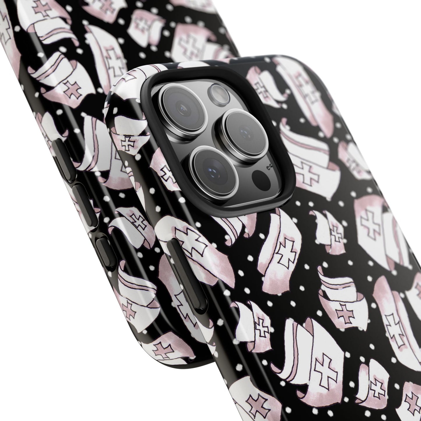 Med Hats Black Phone Case