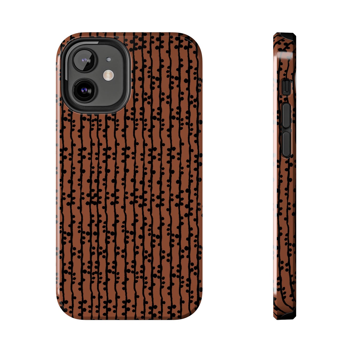 Loopy Stripe Brown Phone Case