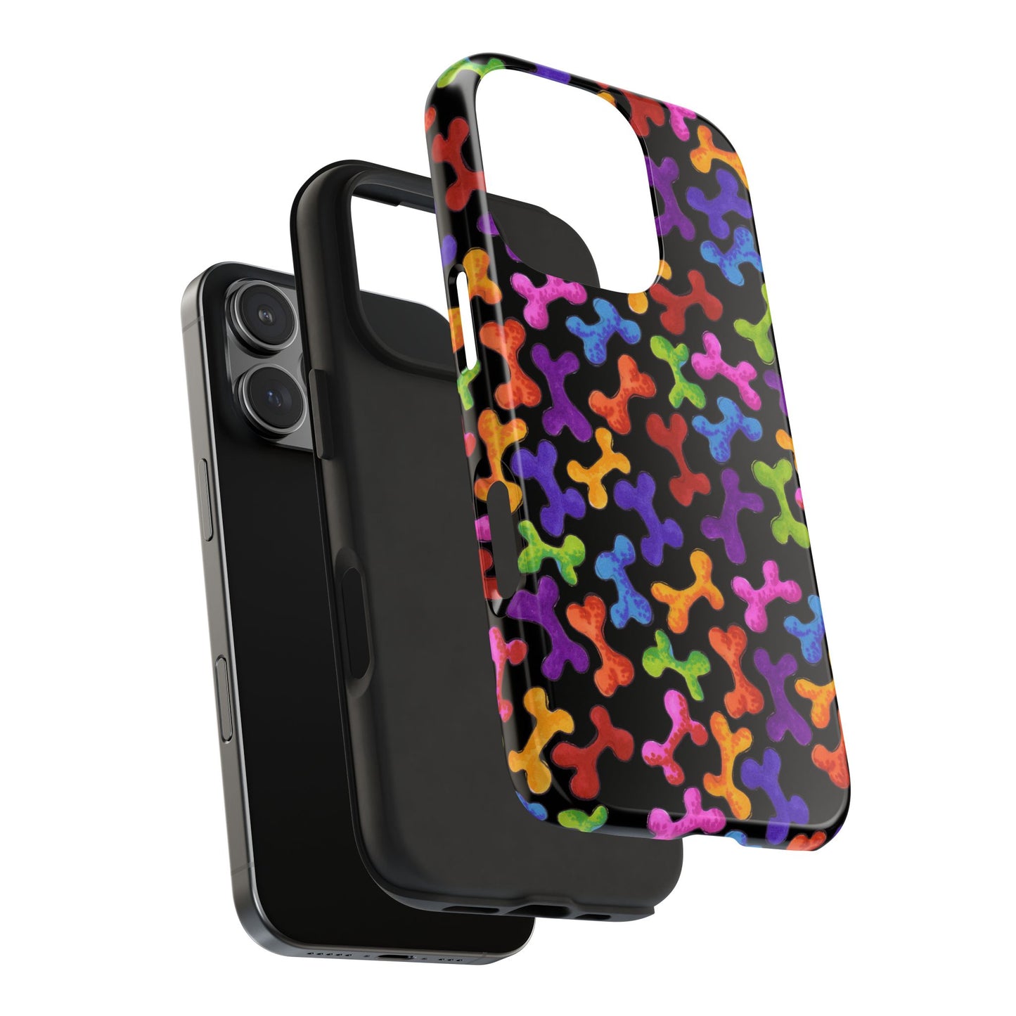 Fancy Bones Black / Multi Phone Case