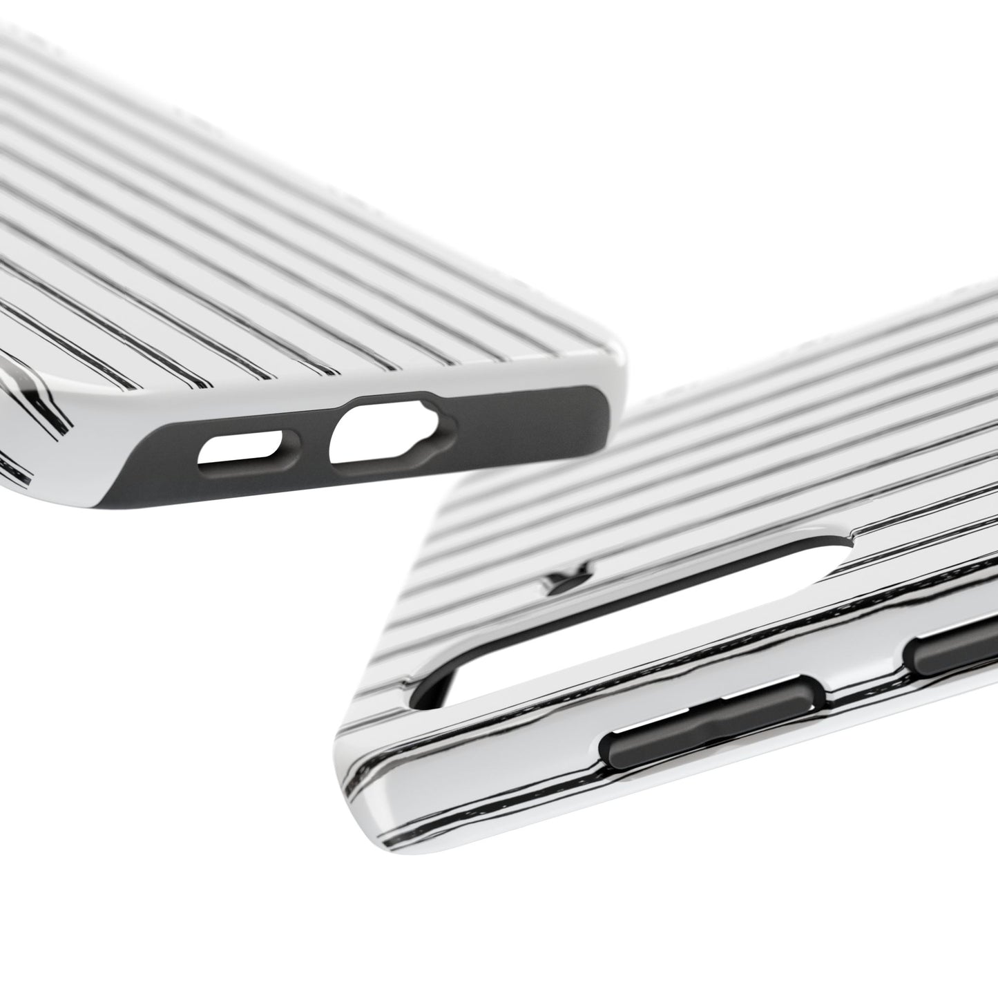 Napkin Stripe White / Black Phone Case