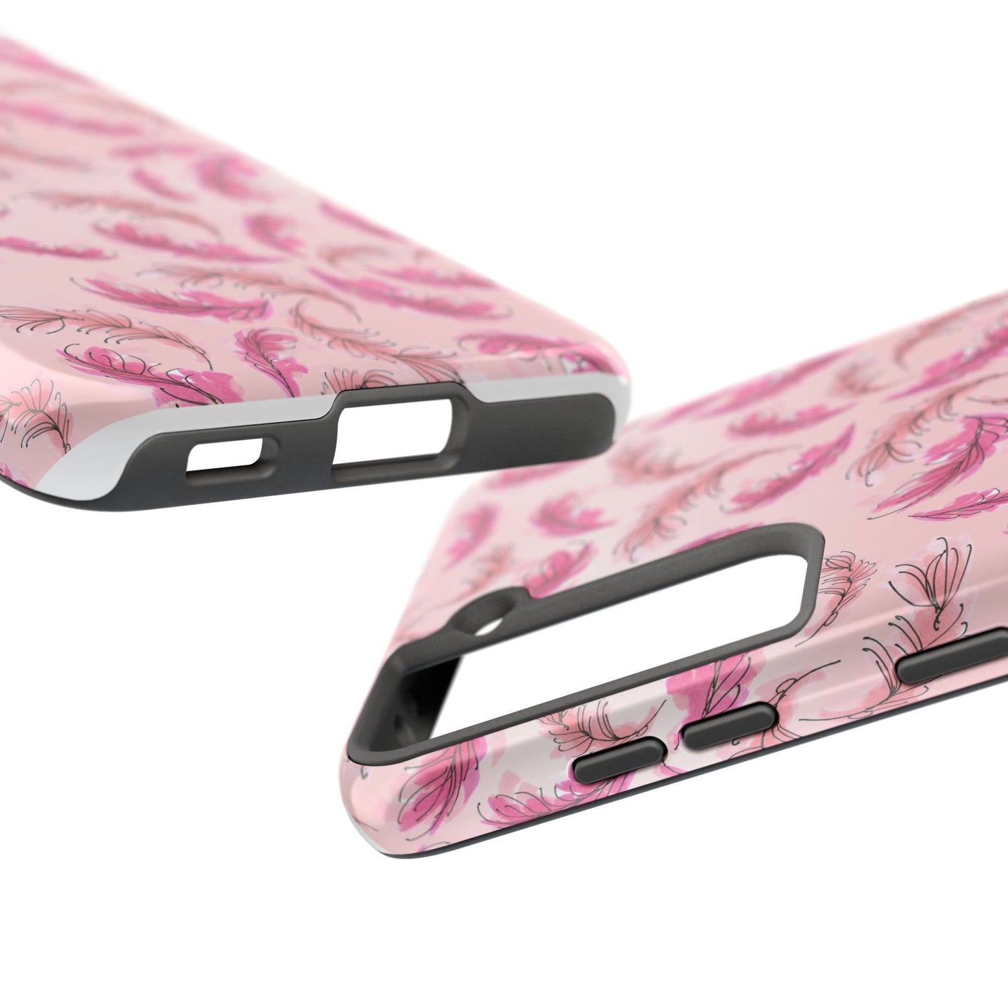 Flam Feathers Pink Phone Case