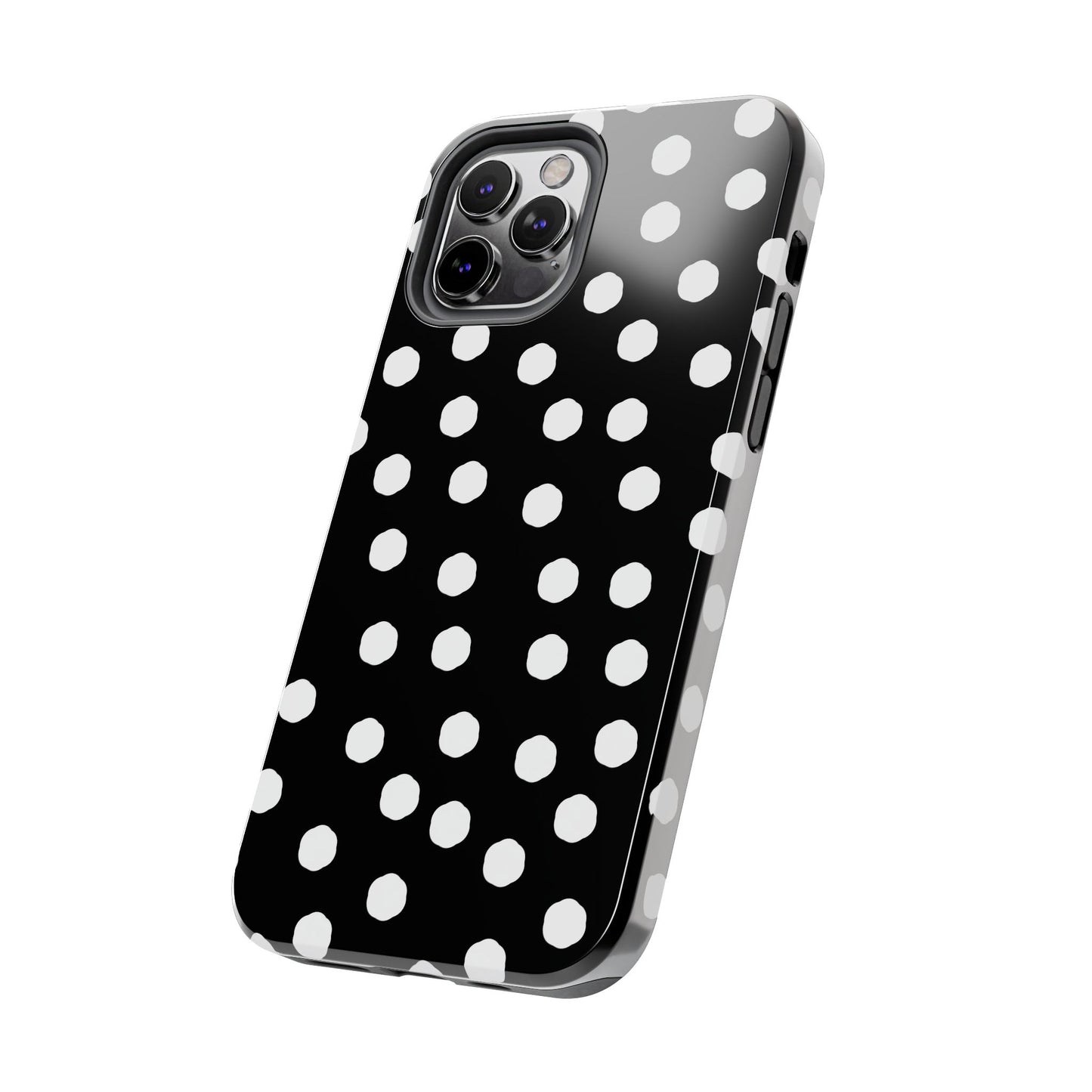 Jumbo Dots Black / White Phone Case