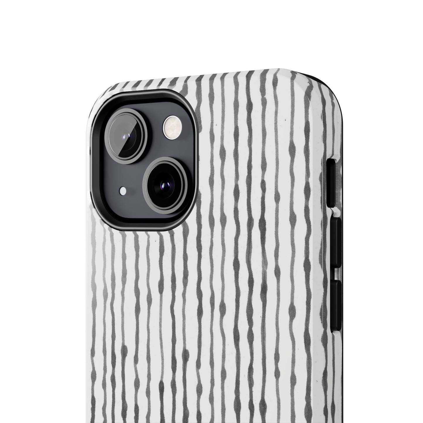 Faux Seersucker White / Charcoal Phone Case