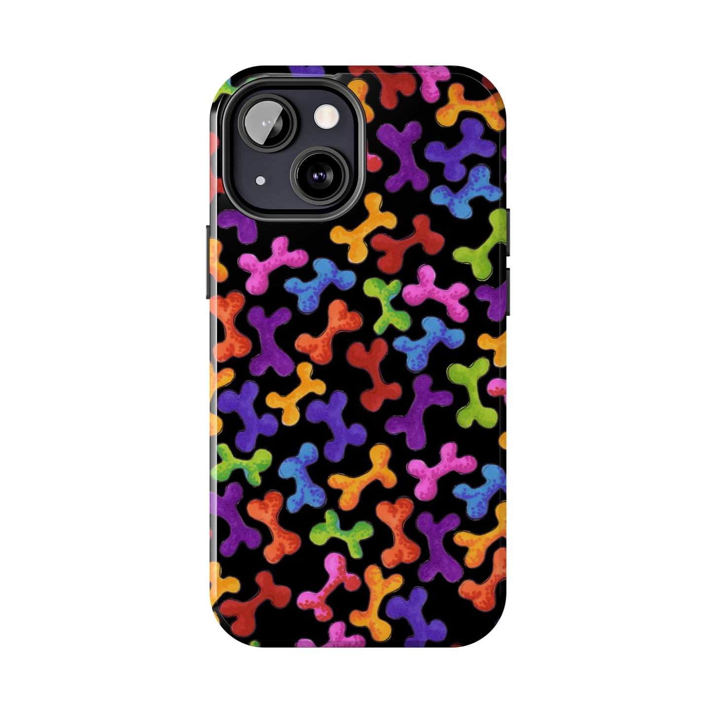 Fancy Bones Black / Multi Phone Case