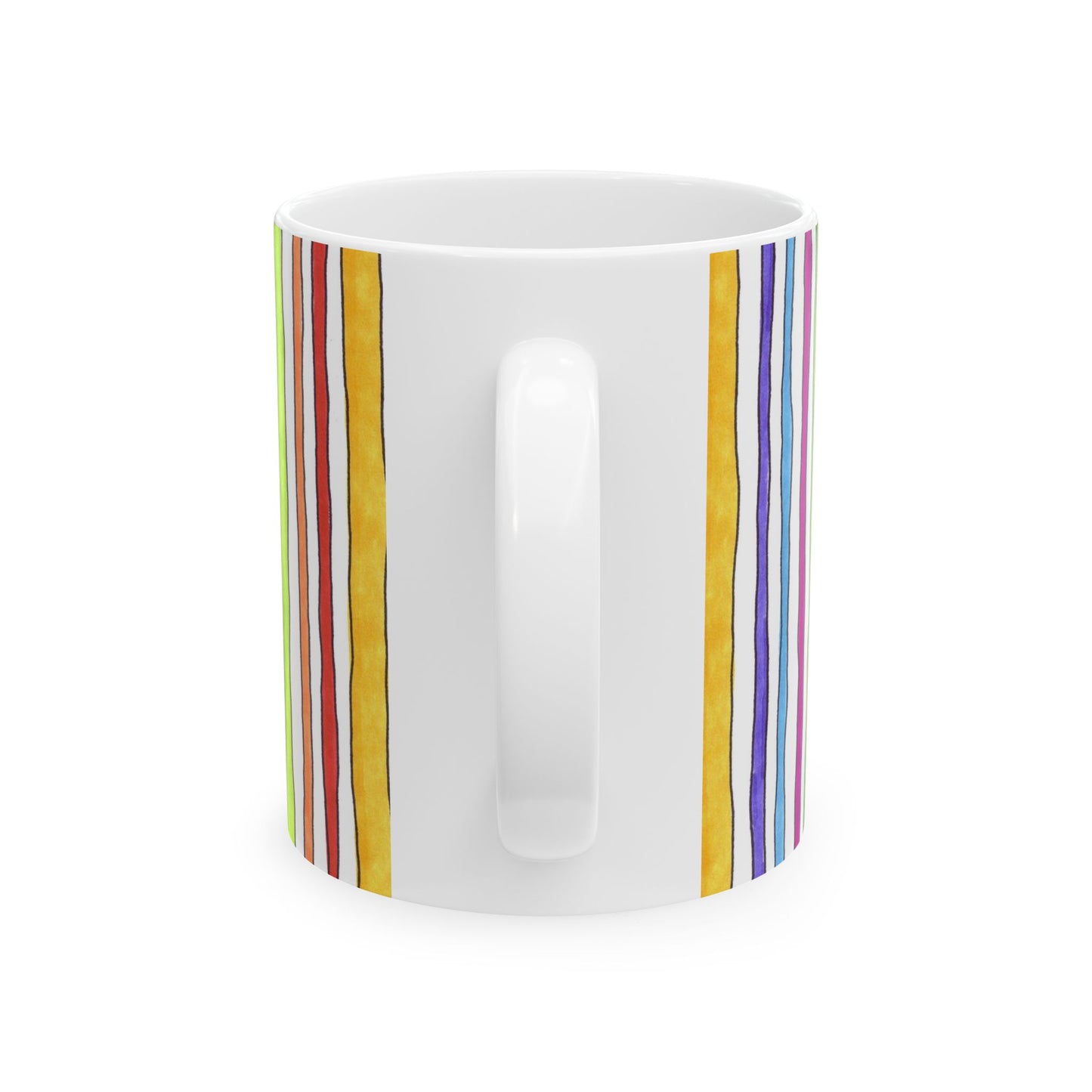 Stripe Fancy White Cup