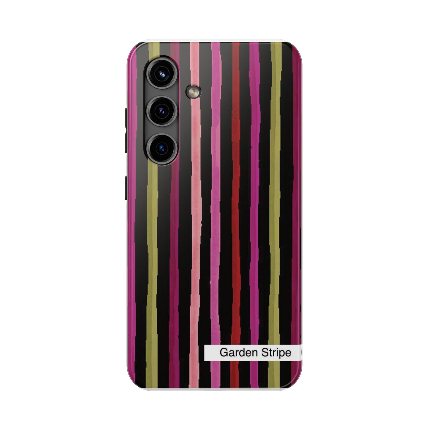 Garden Stripe Black Phone Case