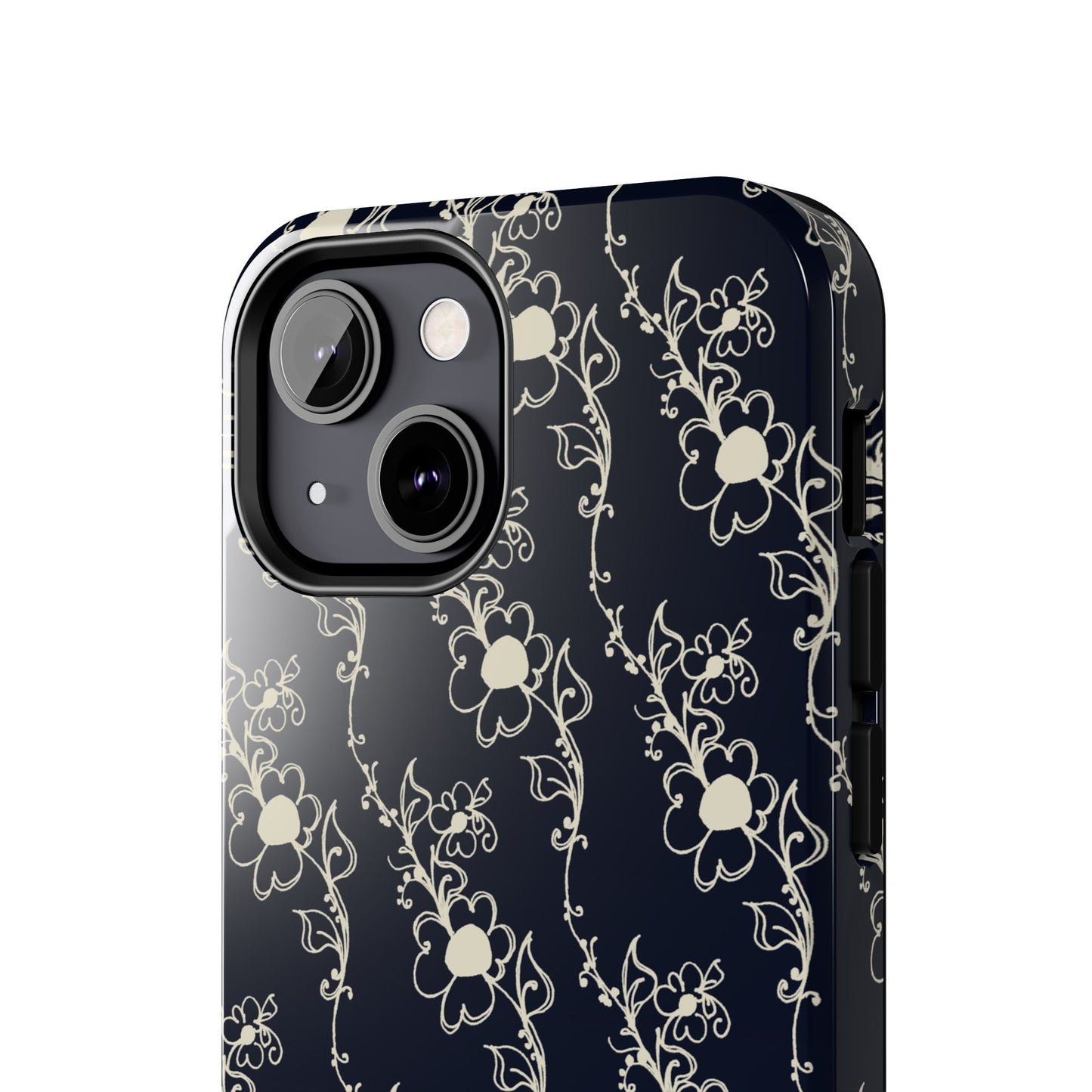 Diagonal Daisies Black / Ivory Phone Case