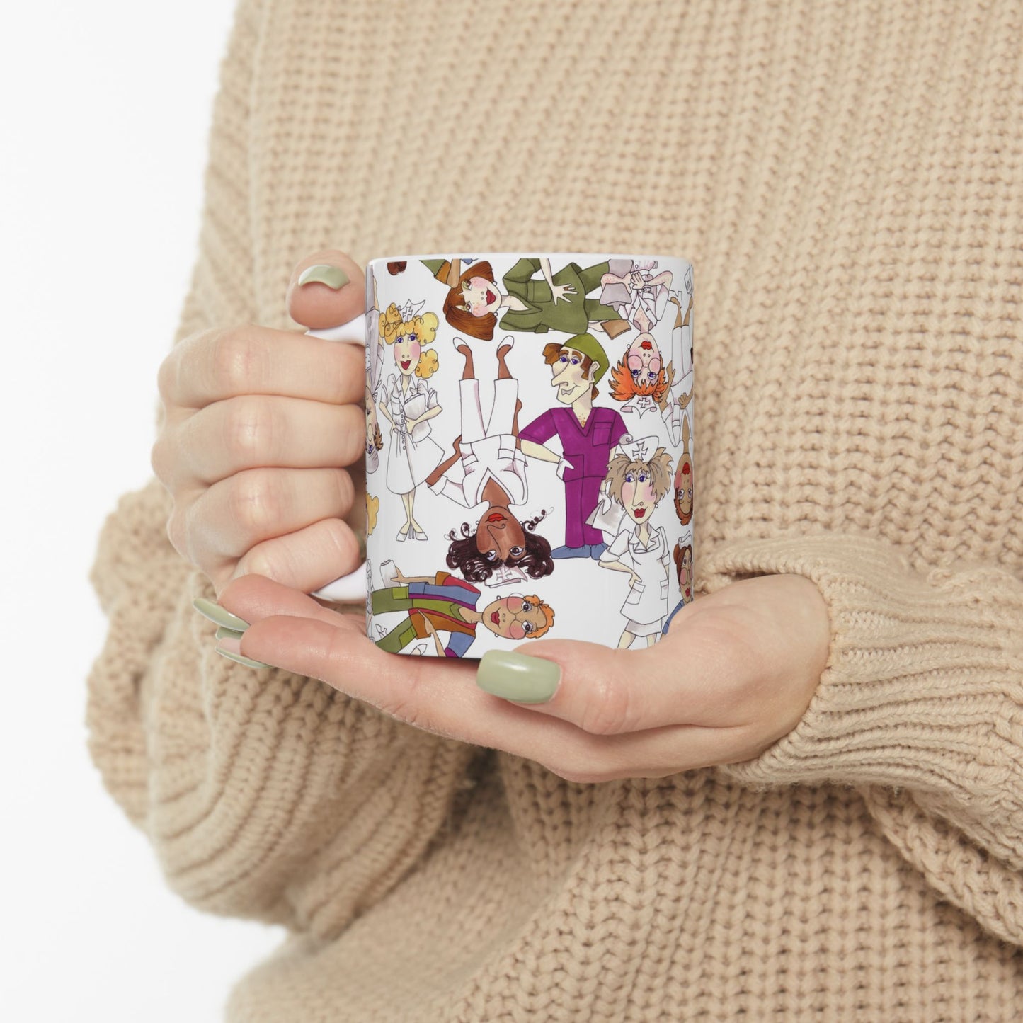 Diverse Nurse White Cup