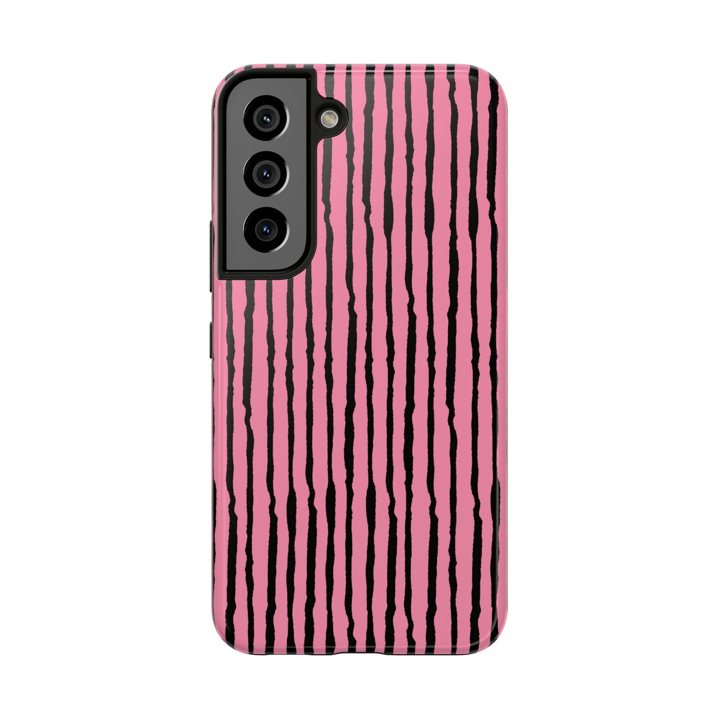 Sorta Stripe Bright Pink / Black Phone Case