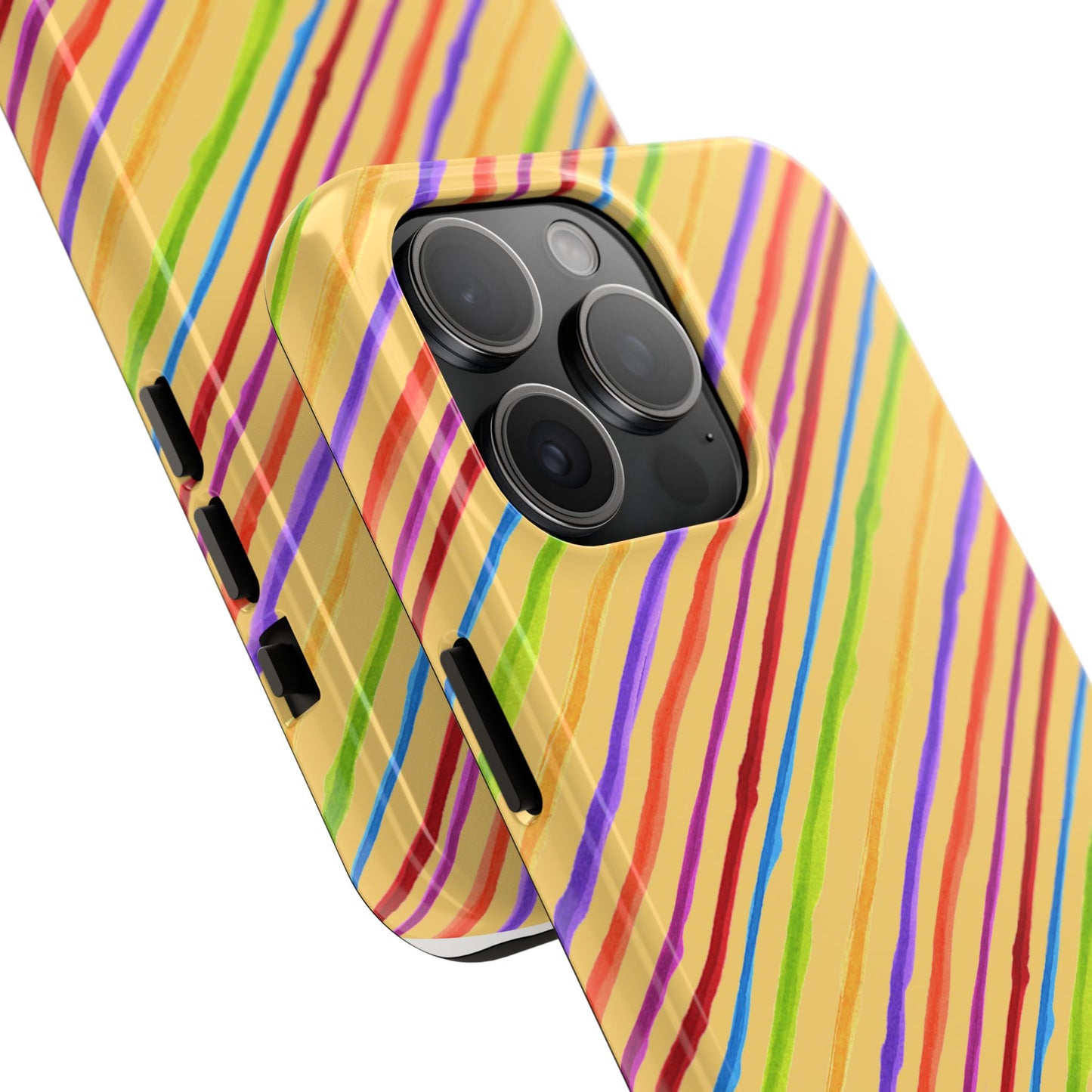 Calico Stripe Yellow Phone Case