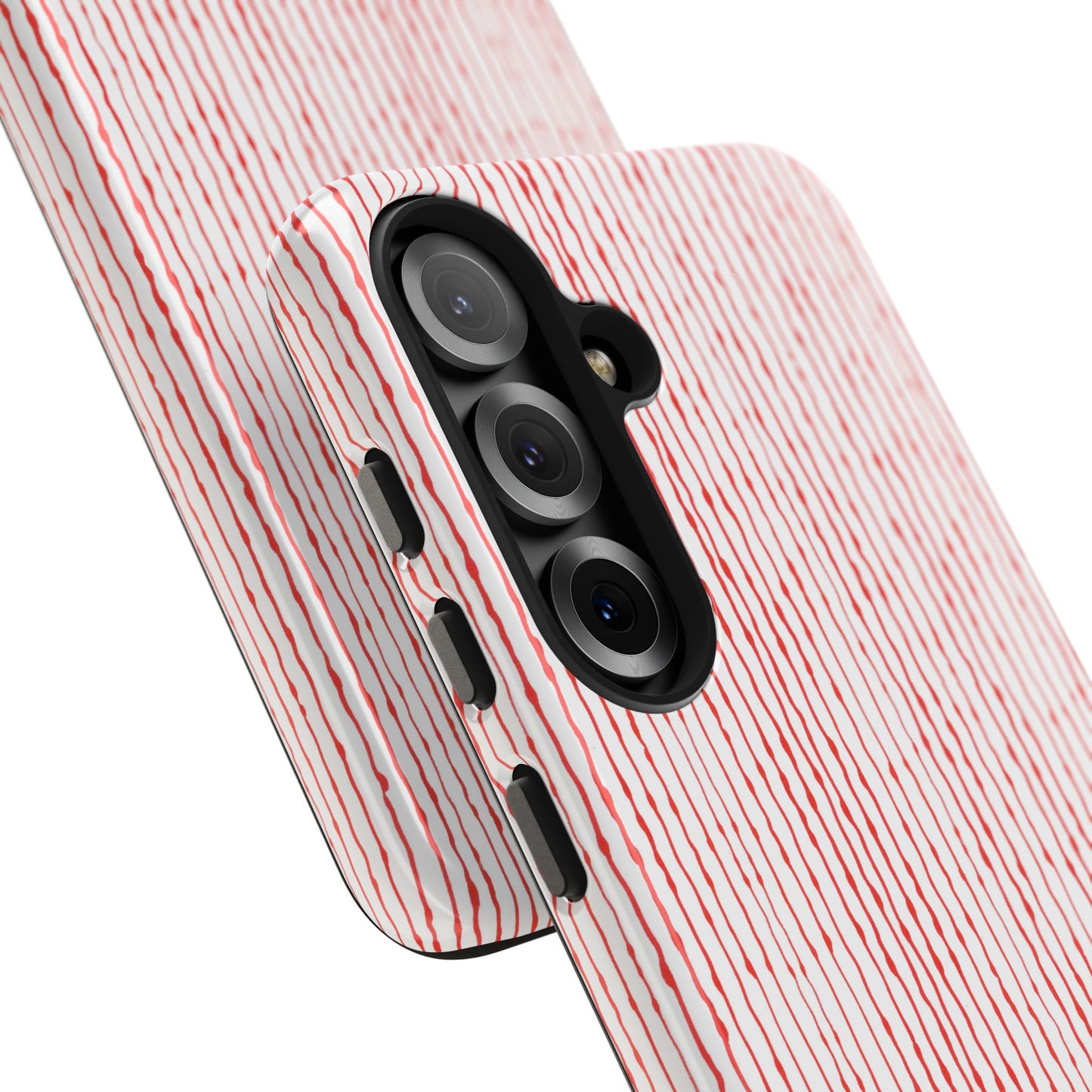 Faux Seersucker White / Red Phone Case