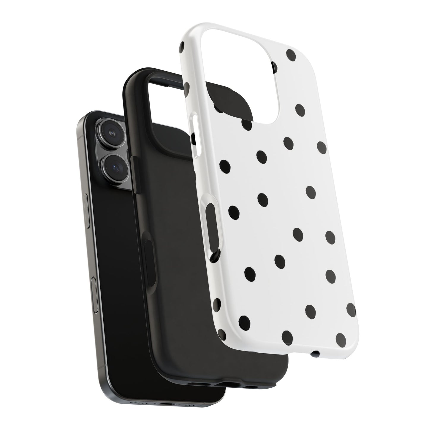 Space Dots White / Black Phone Case