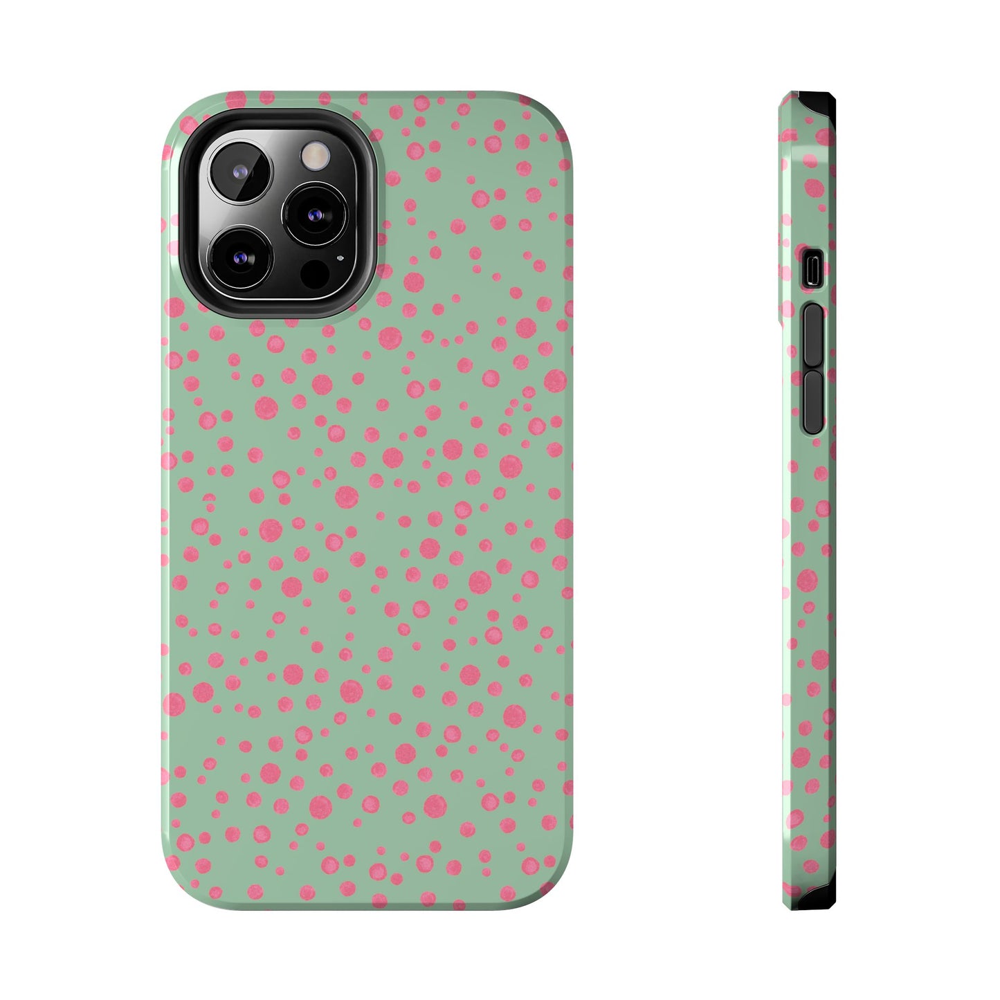Balloon Dots Sage / Pink Phone Case