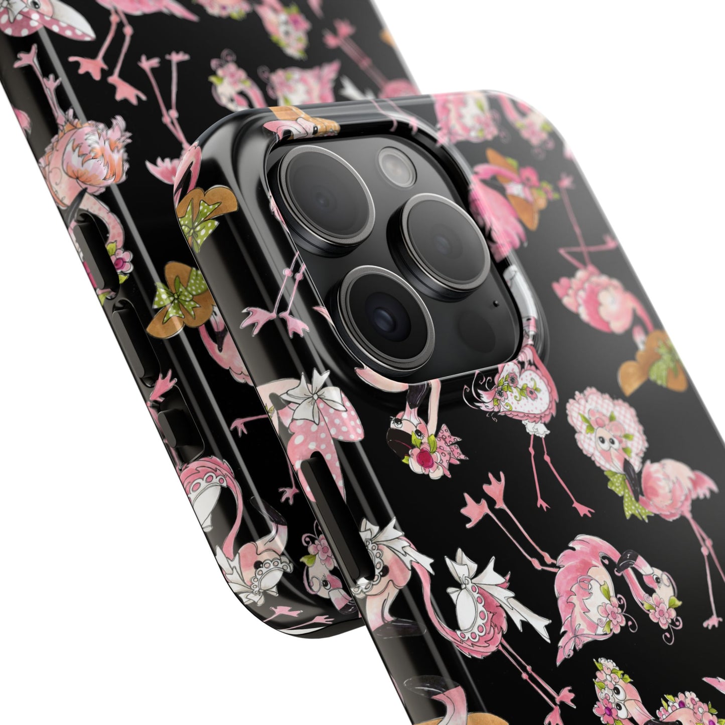 Tossed Flams Black Phone Case