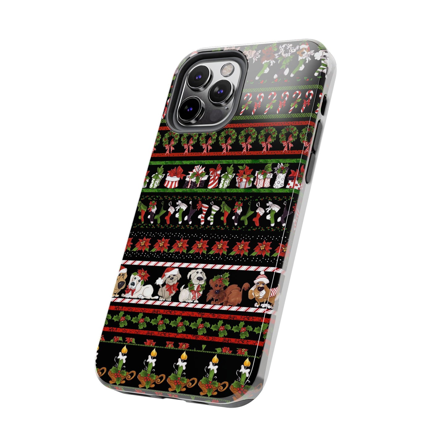 Holiday Borders Black Phone Case