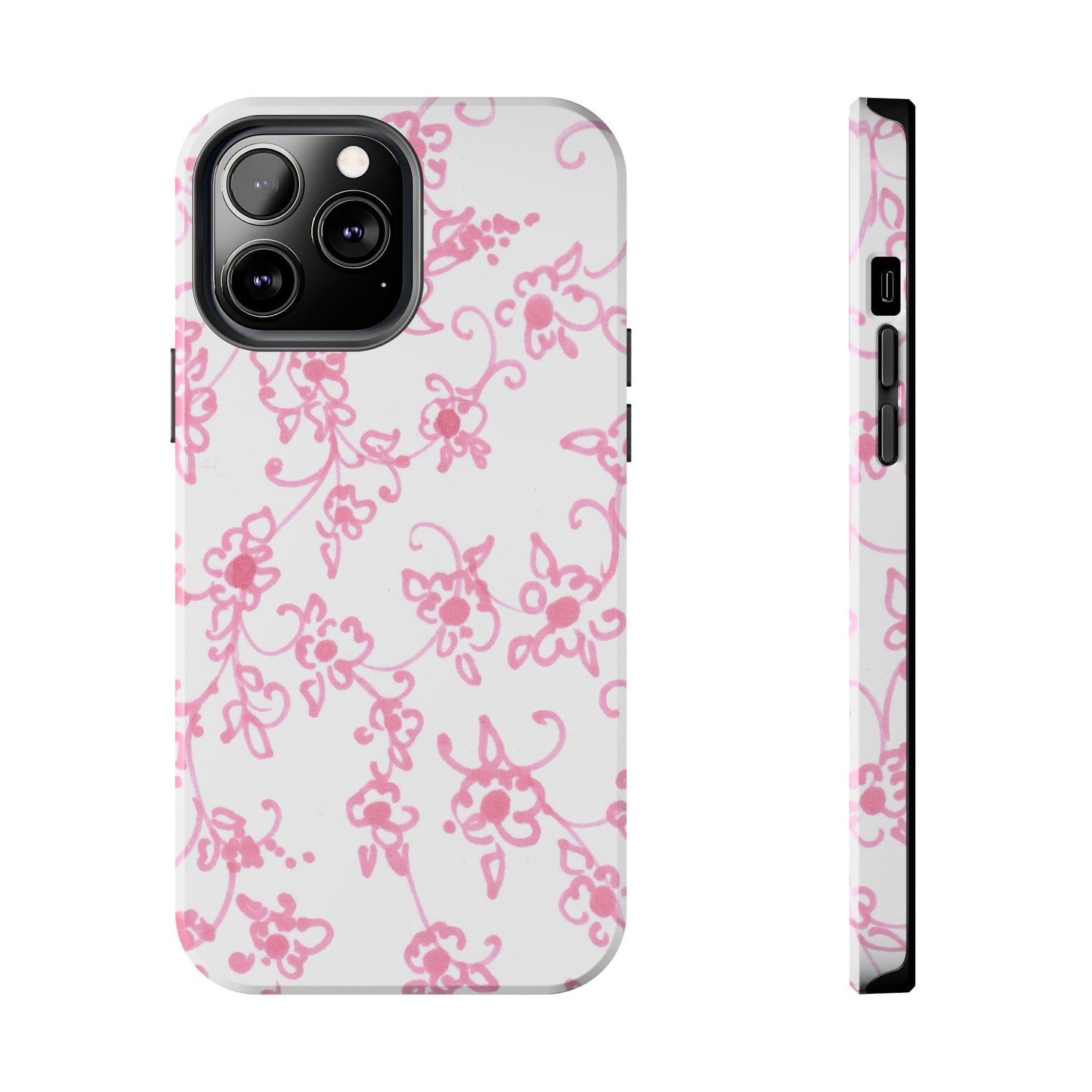 Juliette Ladies White / Pink Flowers Phone Case