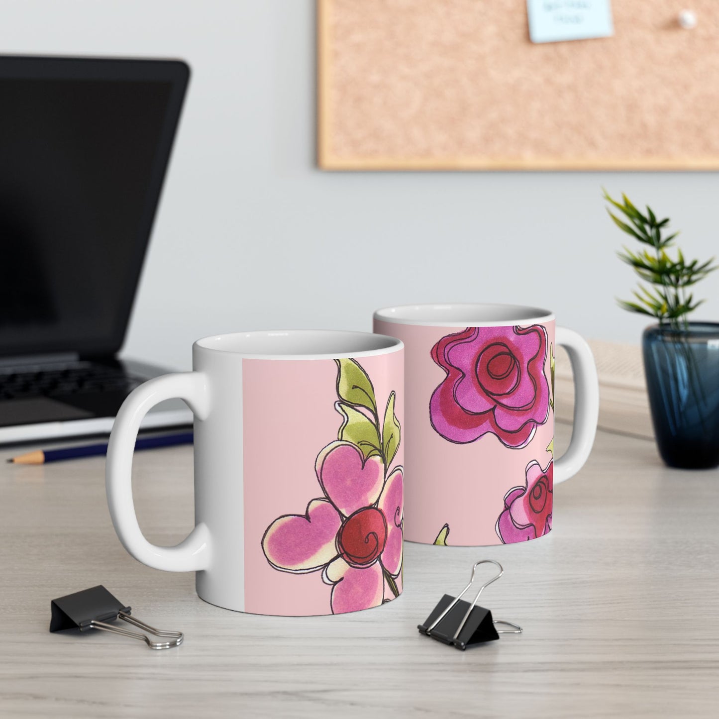 Jumbo Floral Pink Cup