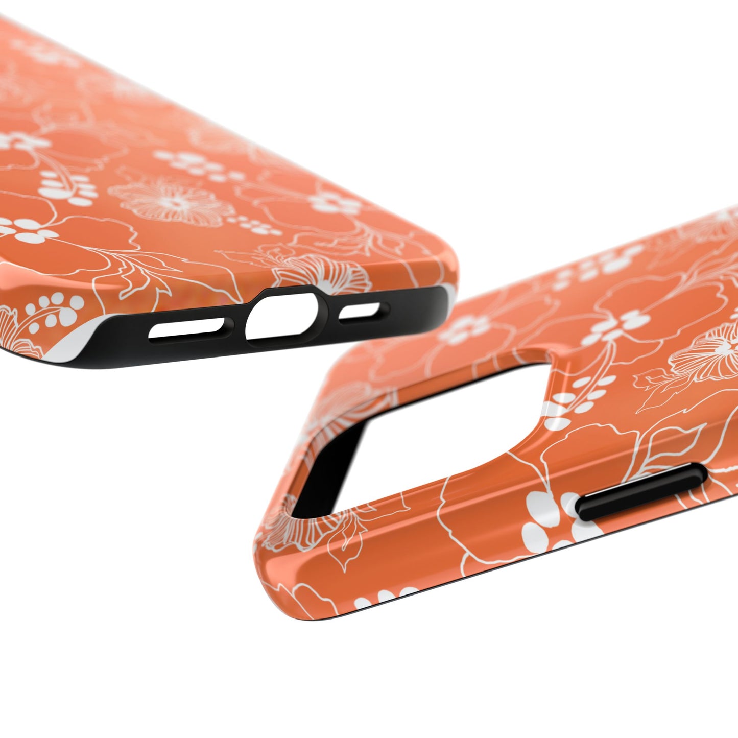 Lacey Hibiscus Coral Phone Case