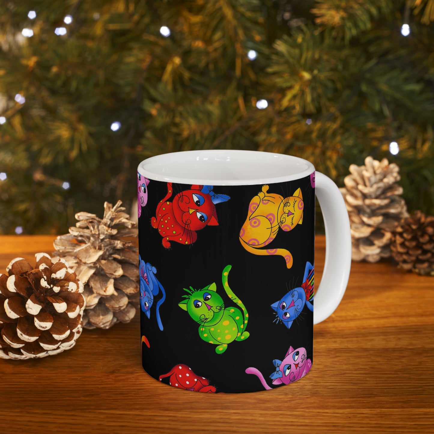 Tossed Cool Cats Black Cup