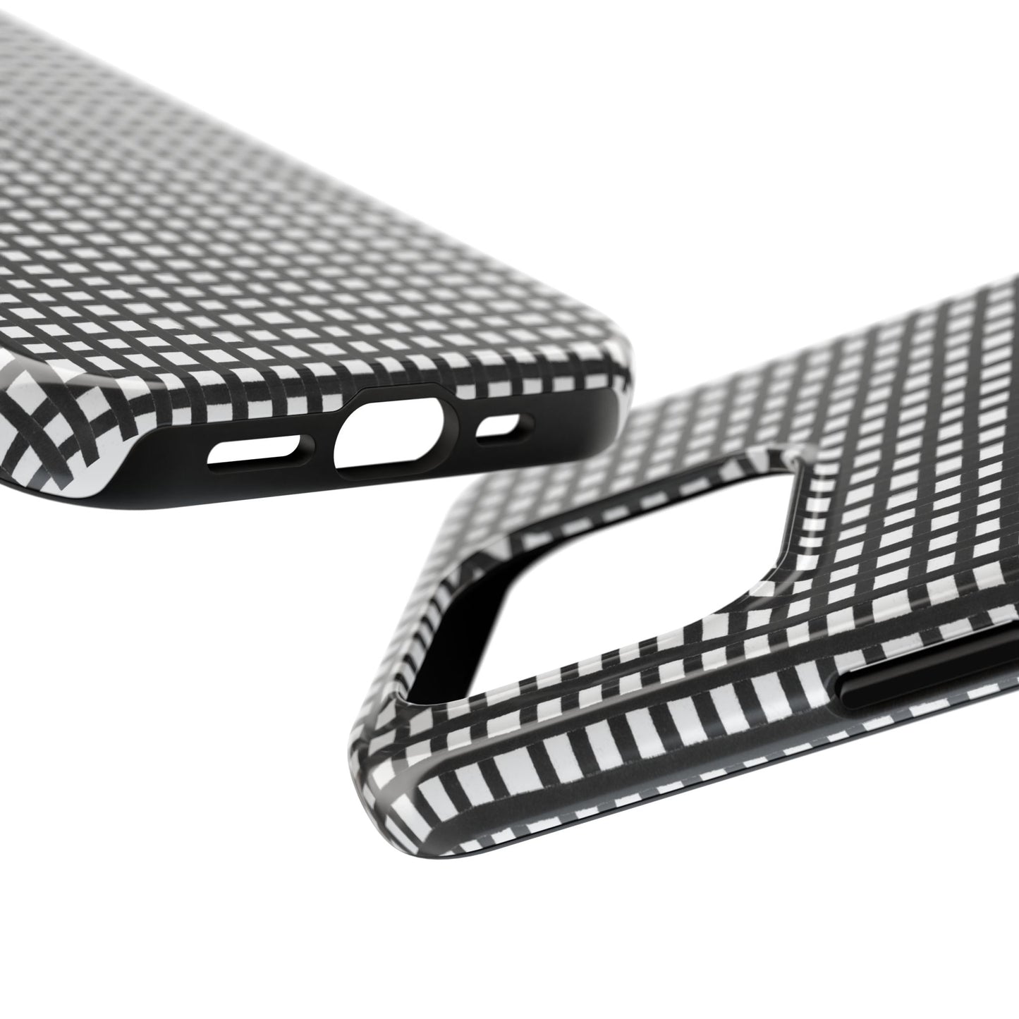 Chipper Check Black / White Phone Case